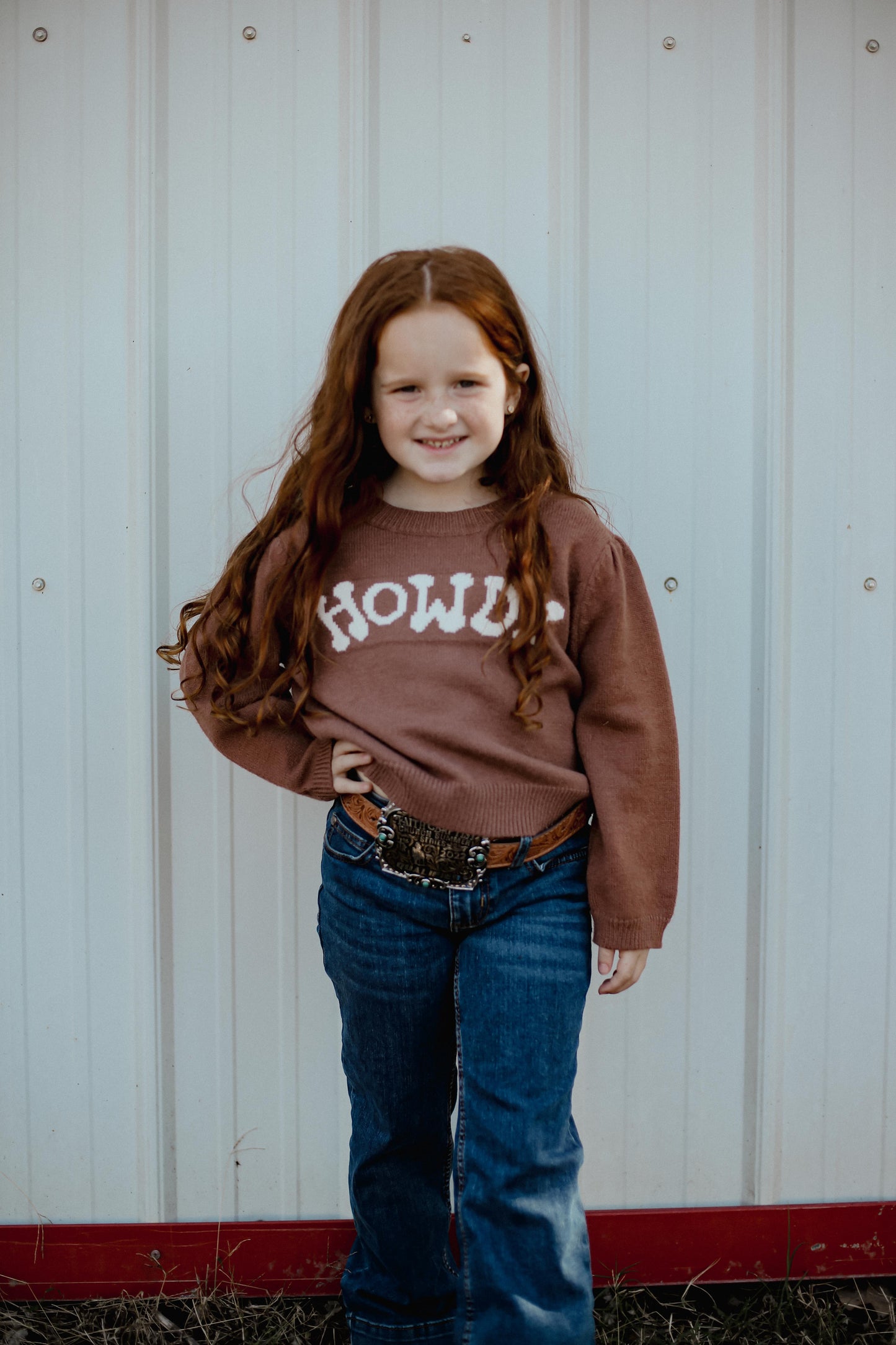 Brown Puff Howdy - Toddler & Youth Sweater