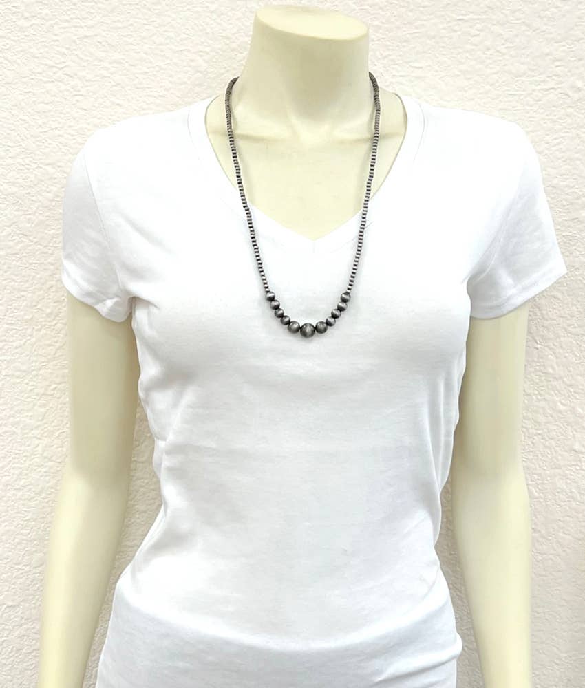 736650, Handmade 26" Navajo Bead Necklace