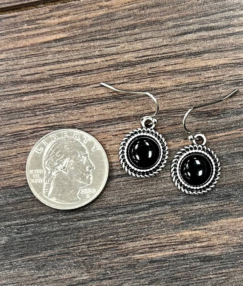 726524, 9mm Round Stone Earrings