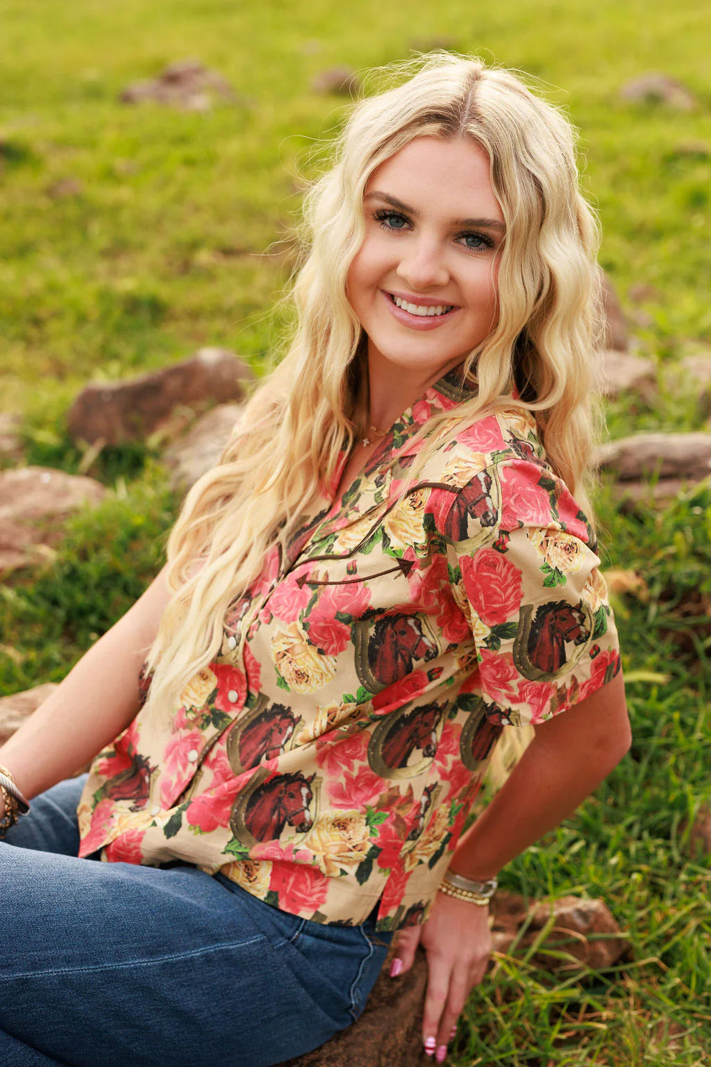 BLOOMING BRONC BLOUSE