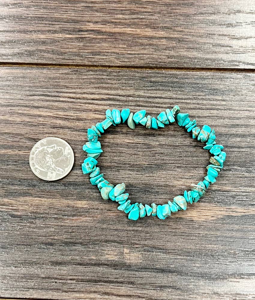 711636, Handmade Chip Stone Stretch Bracelet