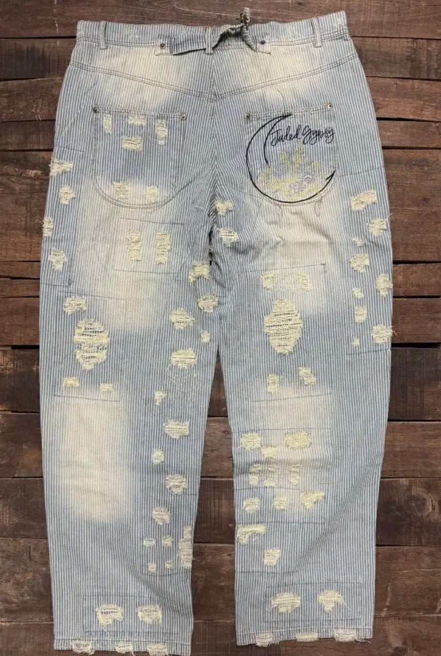 Railroad Blue Peace and Love Jeans