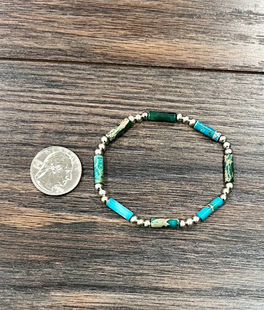 711531, Handmade Gemstone Stretch Bracelet