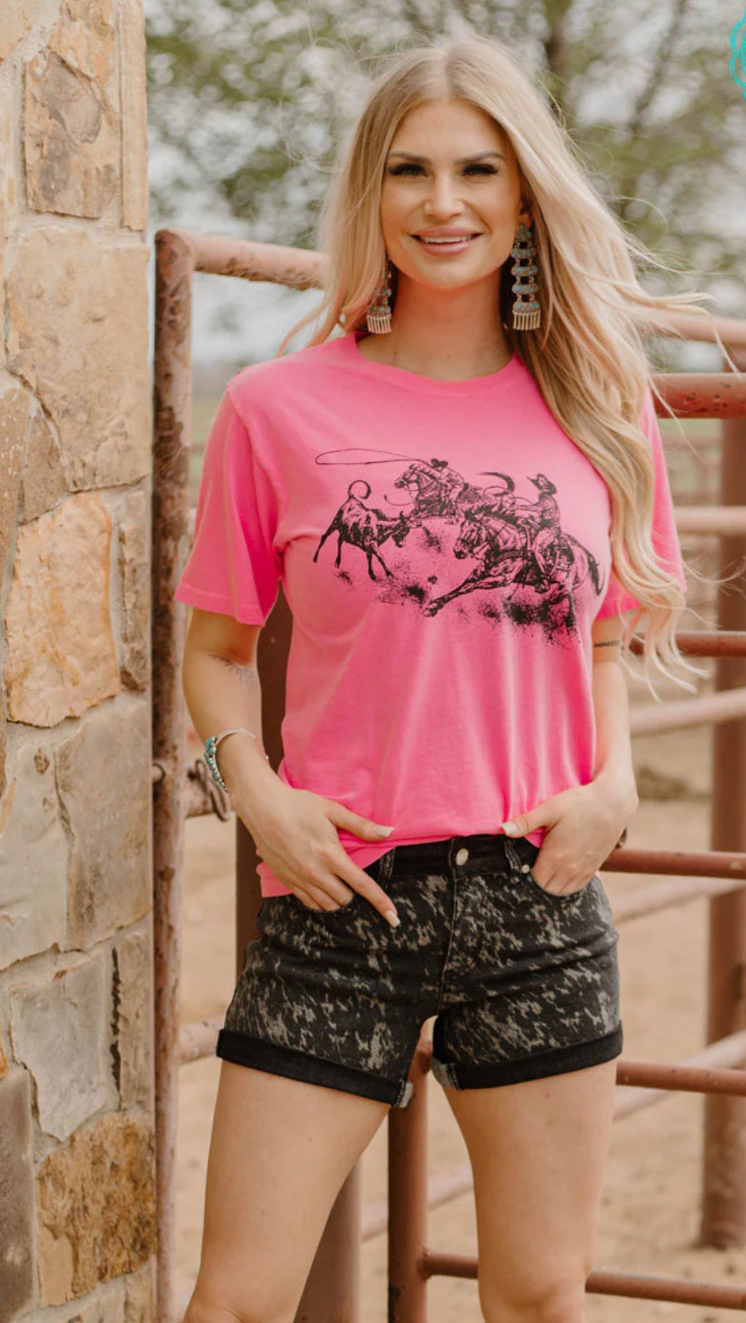 Neon Pink High Call Tee