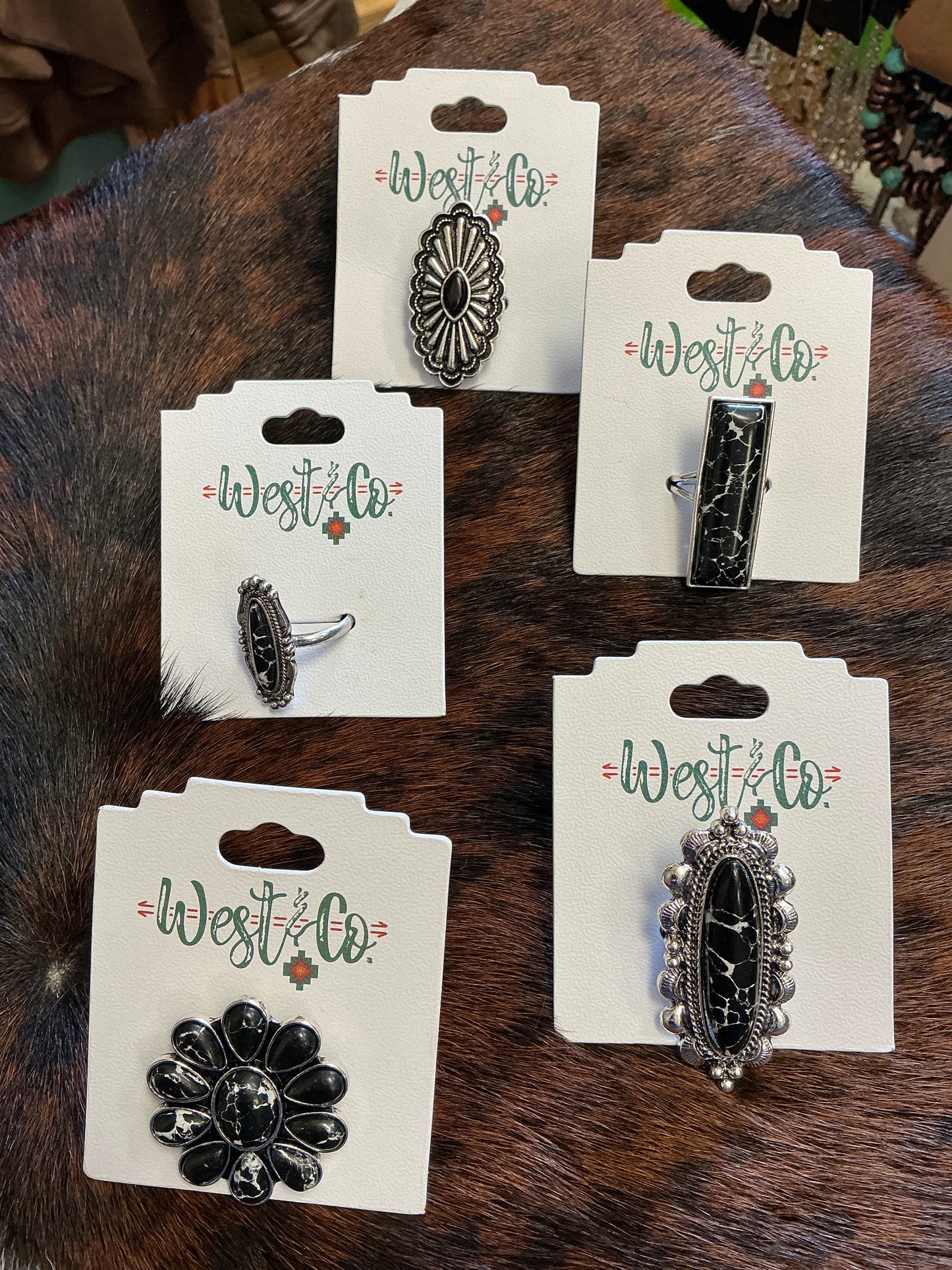 Silver & Black Rings
