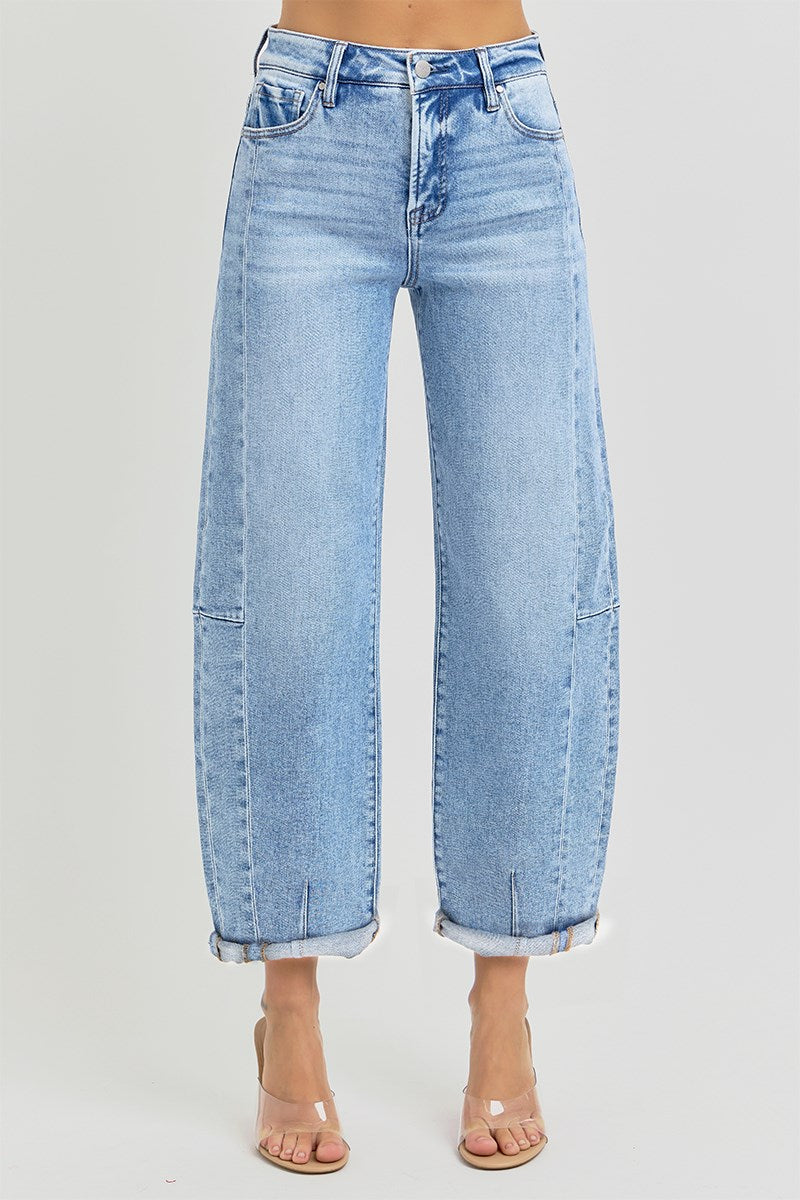 Risen High Rise Barrel Jeans