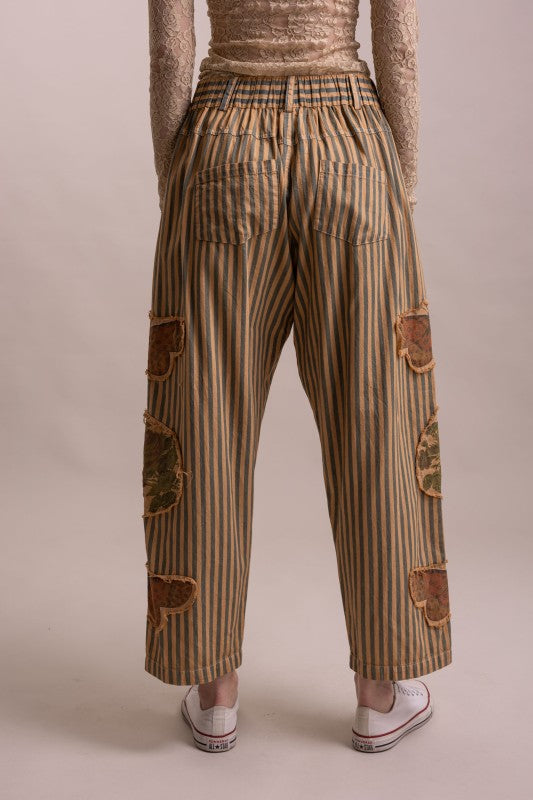 STRIPED PATCHWORK PANTS