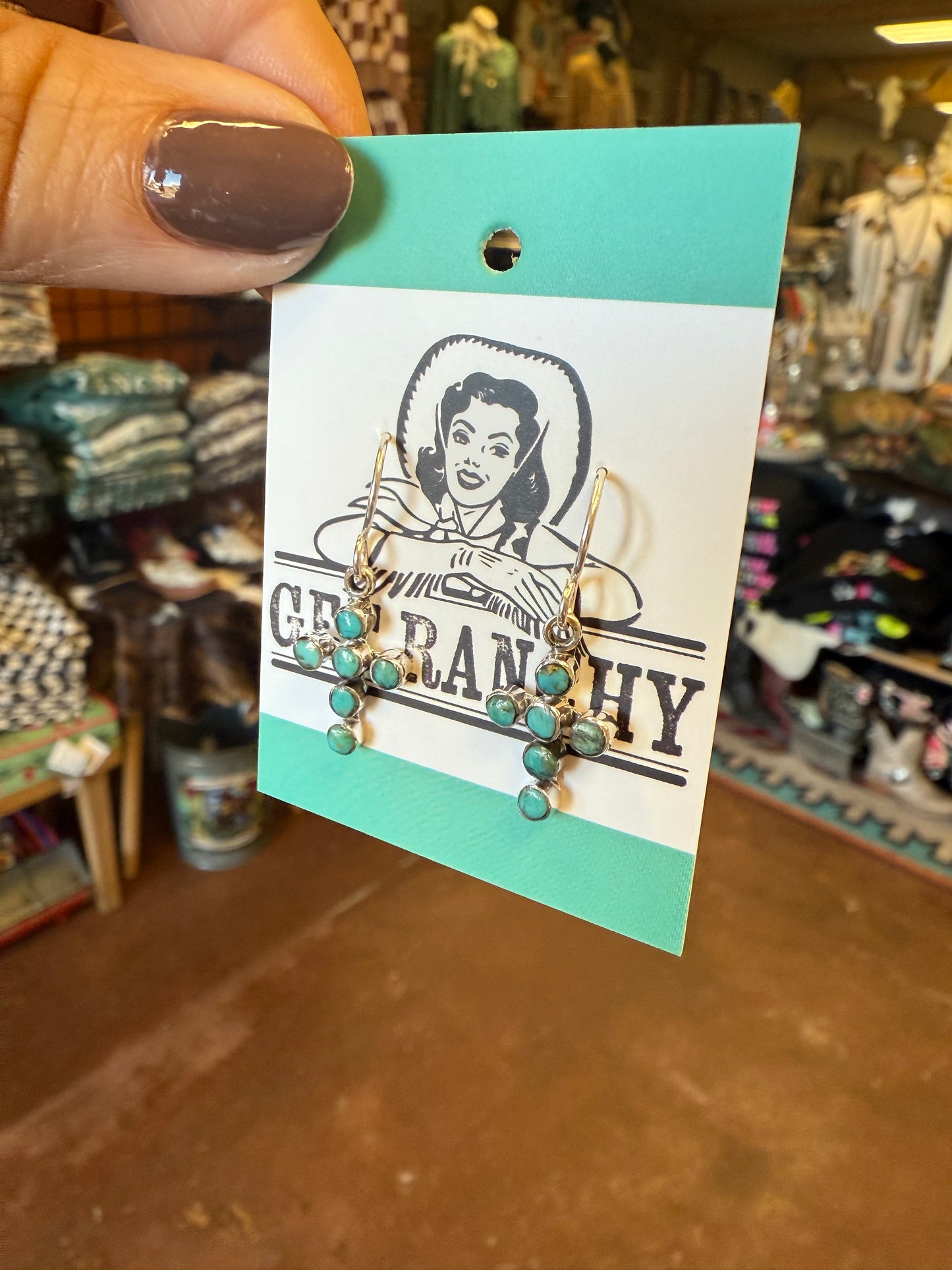 Bubble Cross Earrings