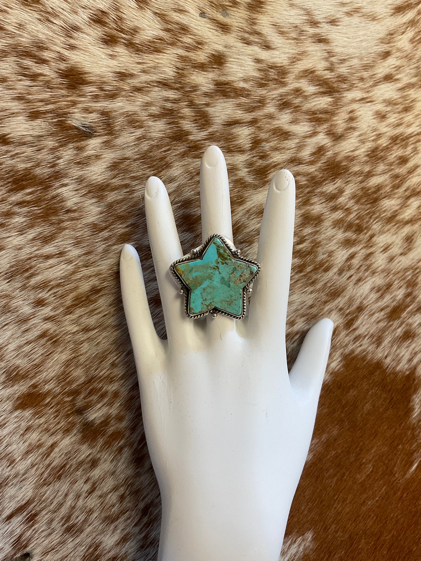 STERLING TURQUOISE STAR RINGS
