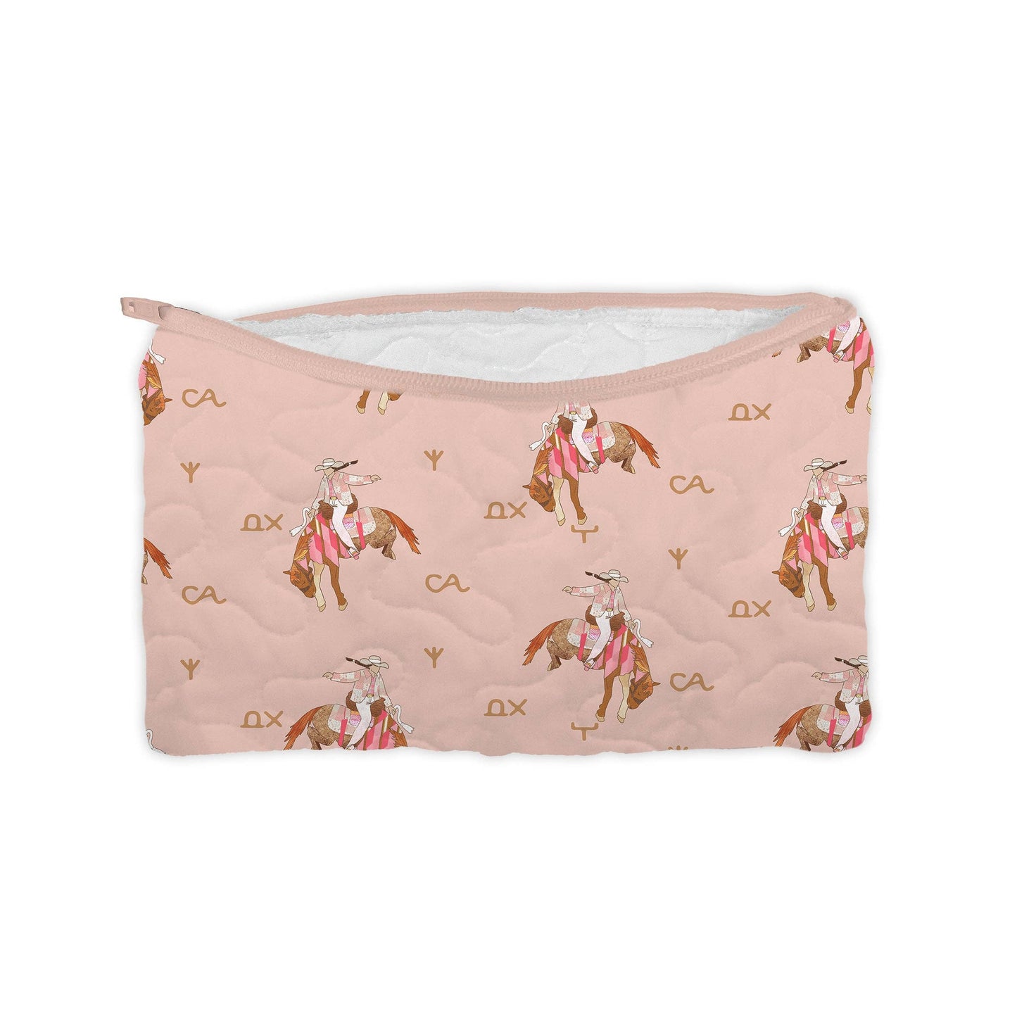 "Rodeo Queen" Rose Quilted Makeup Bag