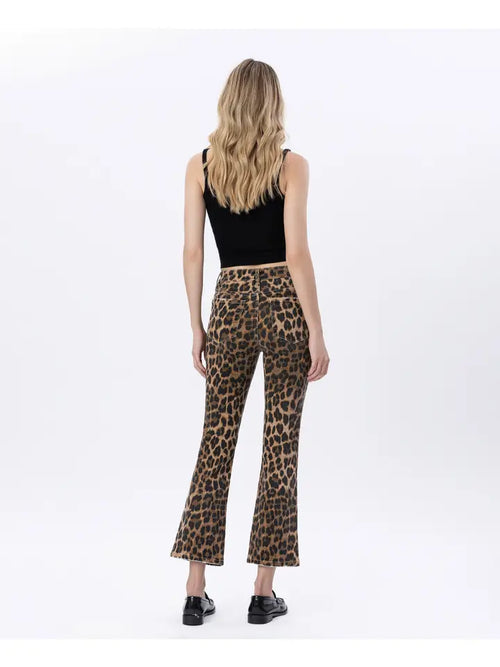 LOVERVET LEOPARD HIGH RISE LEOPARD PRINT KICK FLARE
JEANS