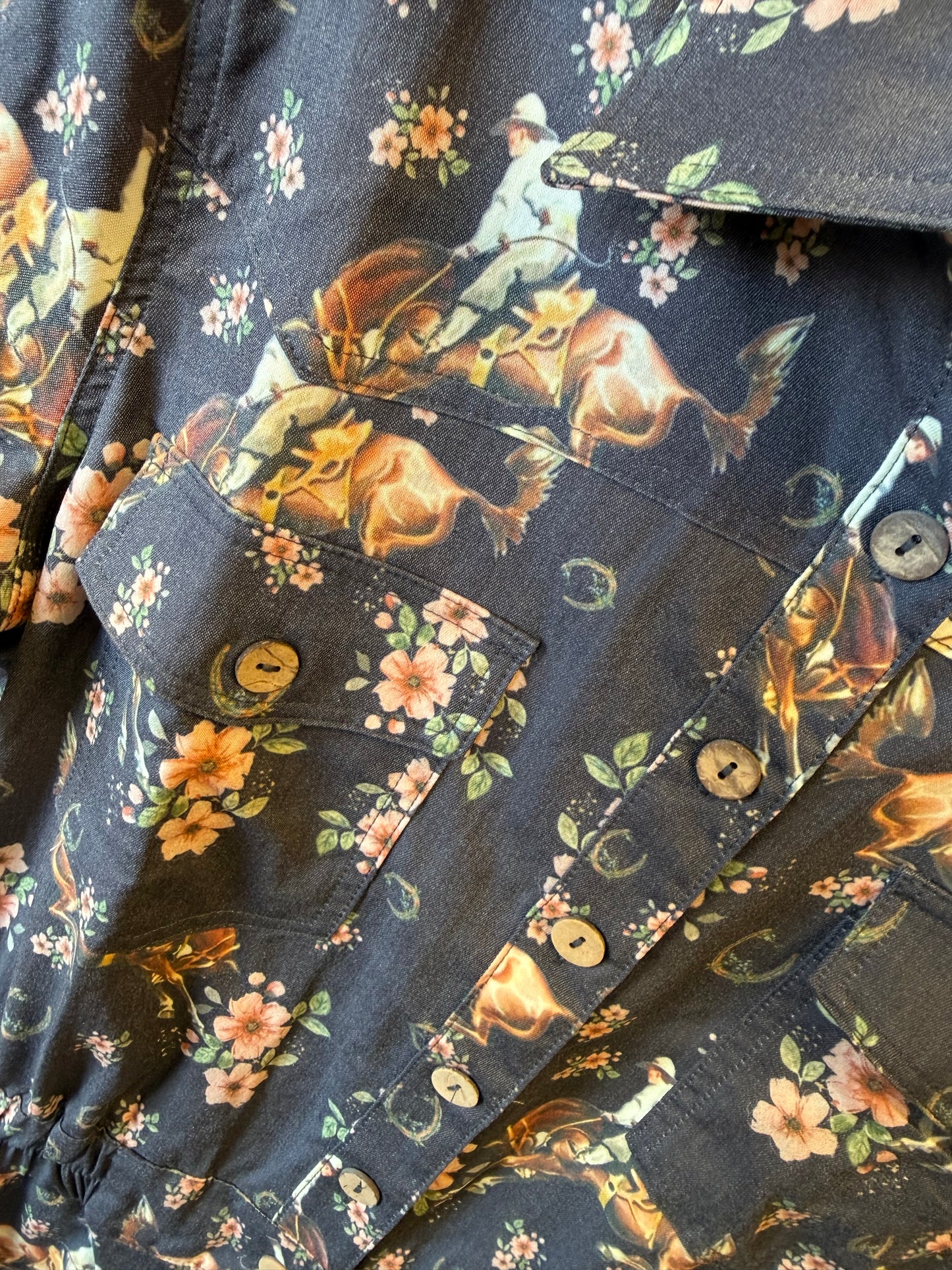 Bronc Black Floral Jumpsuit