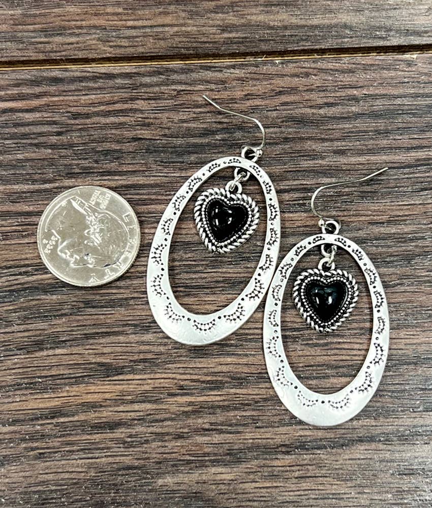 724918, Aztec Heart Earrings