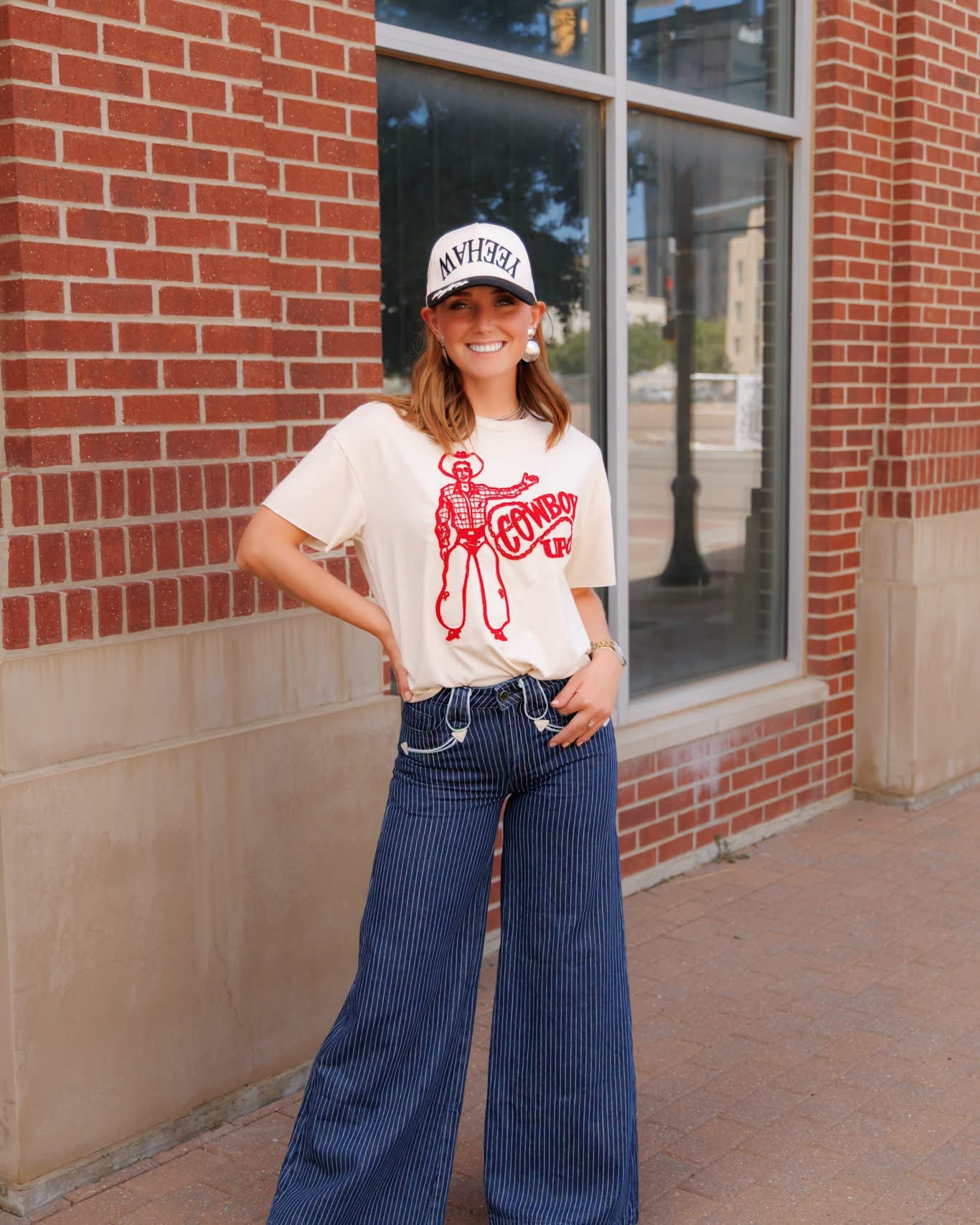 Howdy Hanny Wide Legged Pin Stripe Pant