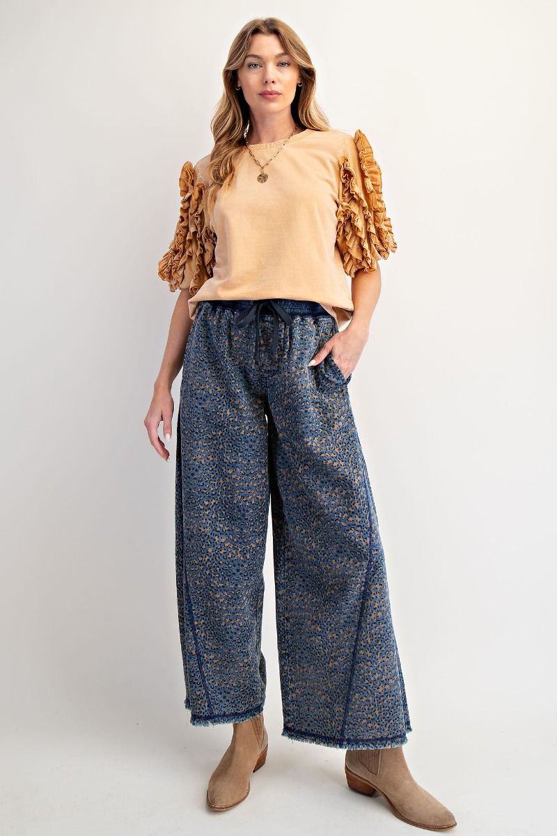 Animal Print Denim Pant