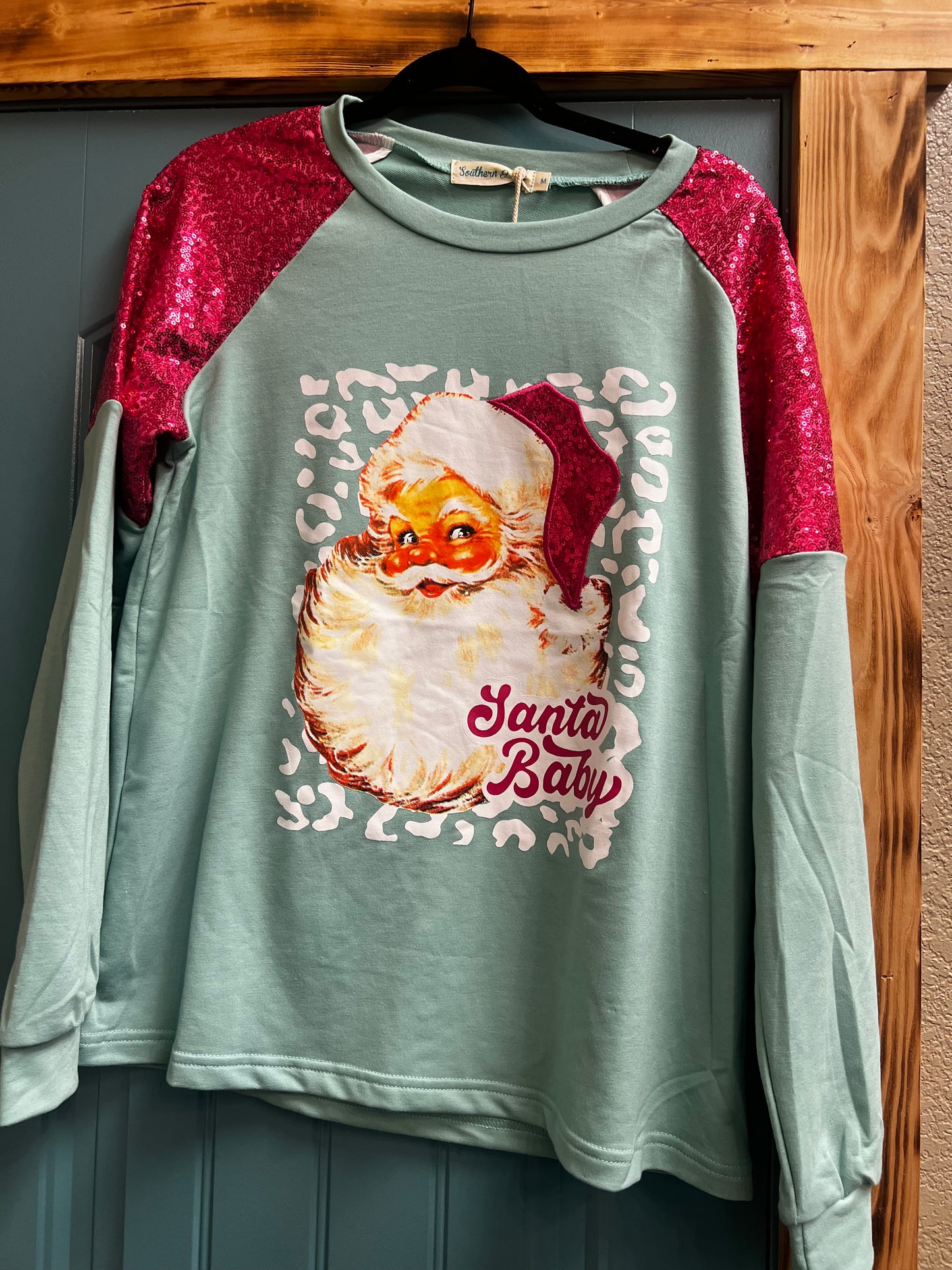 Santa Baby Mint Long Sleeve