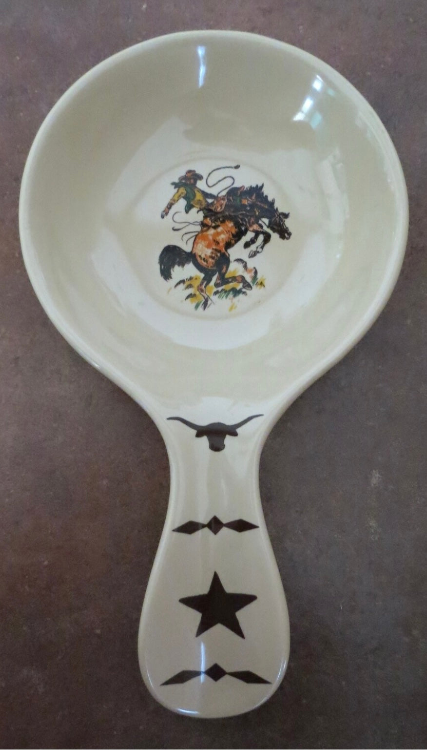 Bronco Ceramic Spoon Rest