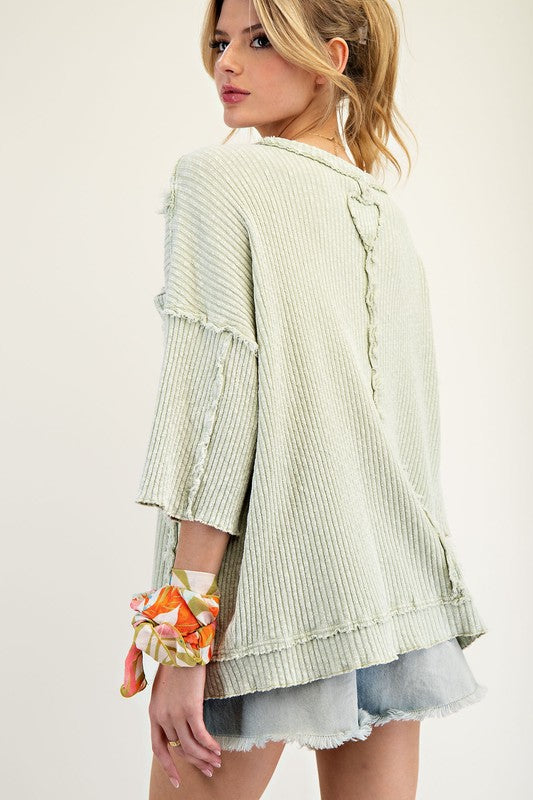 Short Sleeve Mineral Washed Top