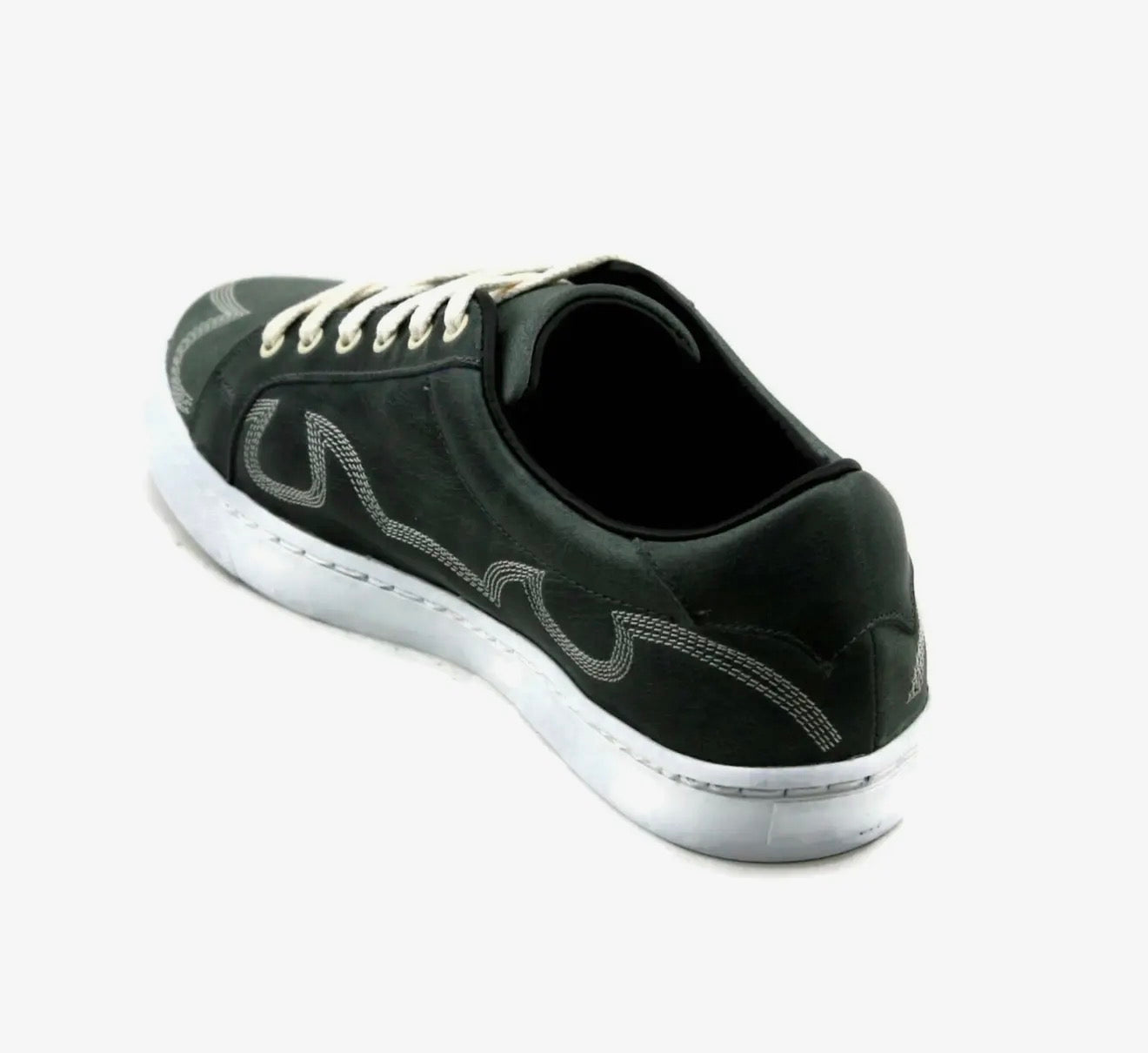Skye Leather Tennis Shoe - Blue Deer