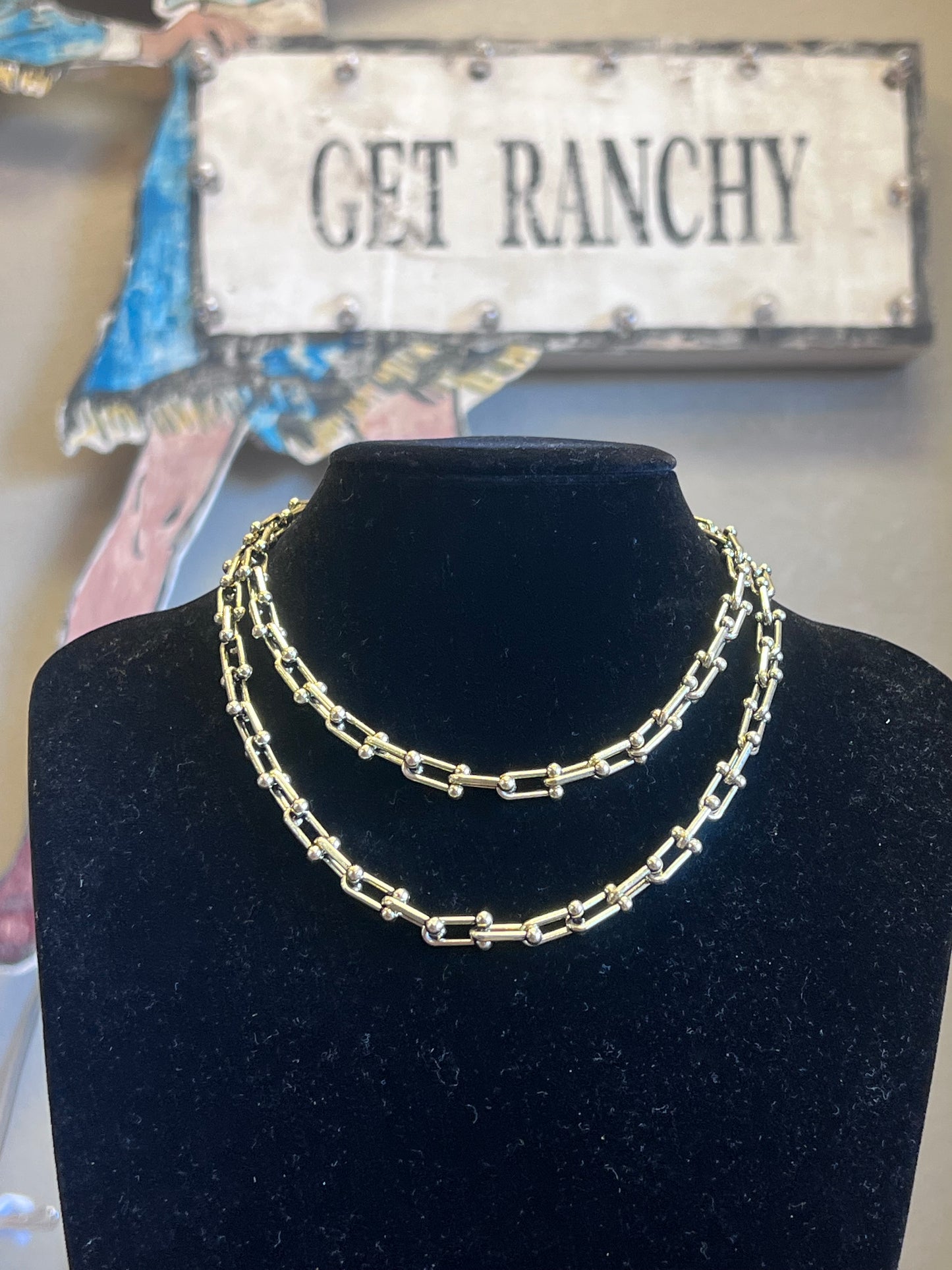 Long Graduated Link Necklace