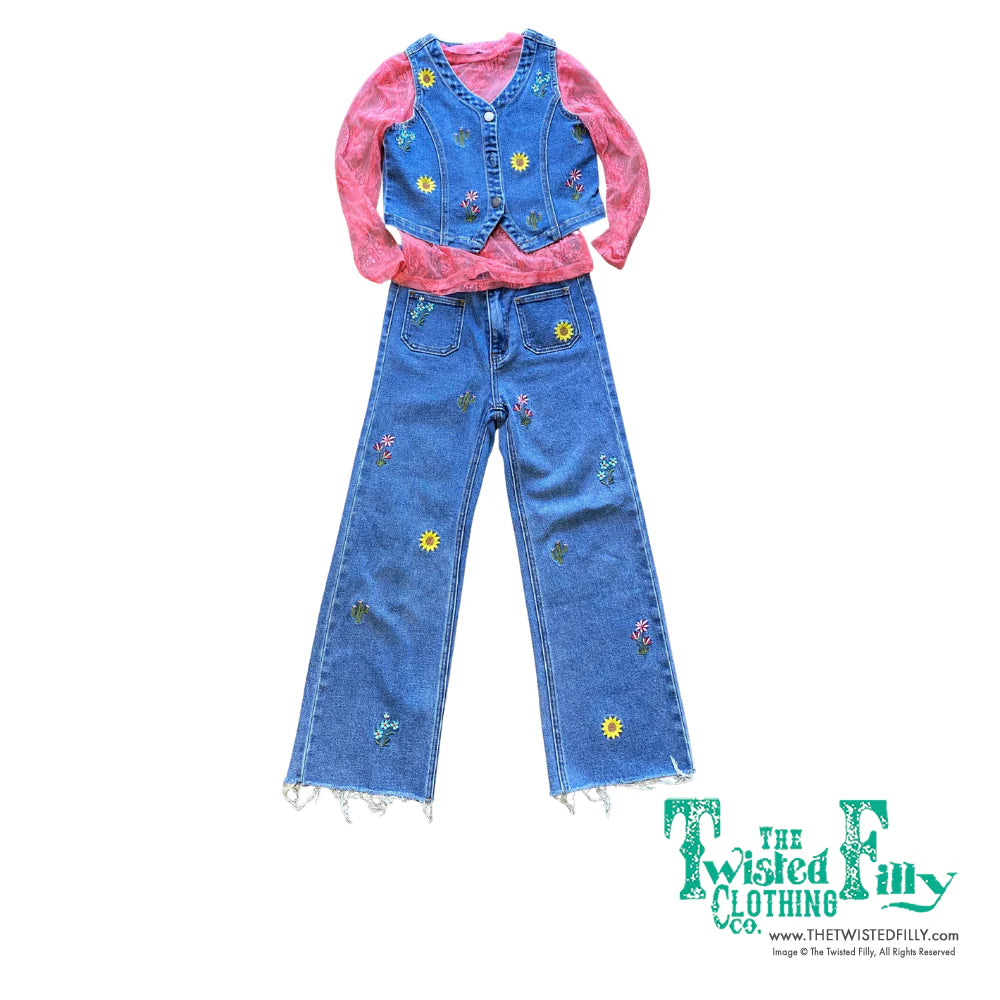 Denim Doll Embroidery - Youth Jean