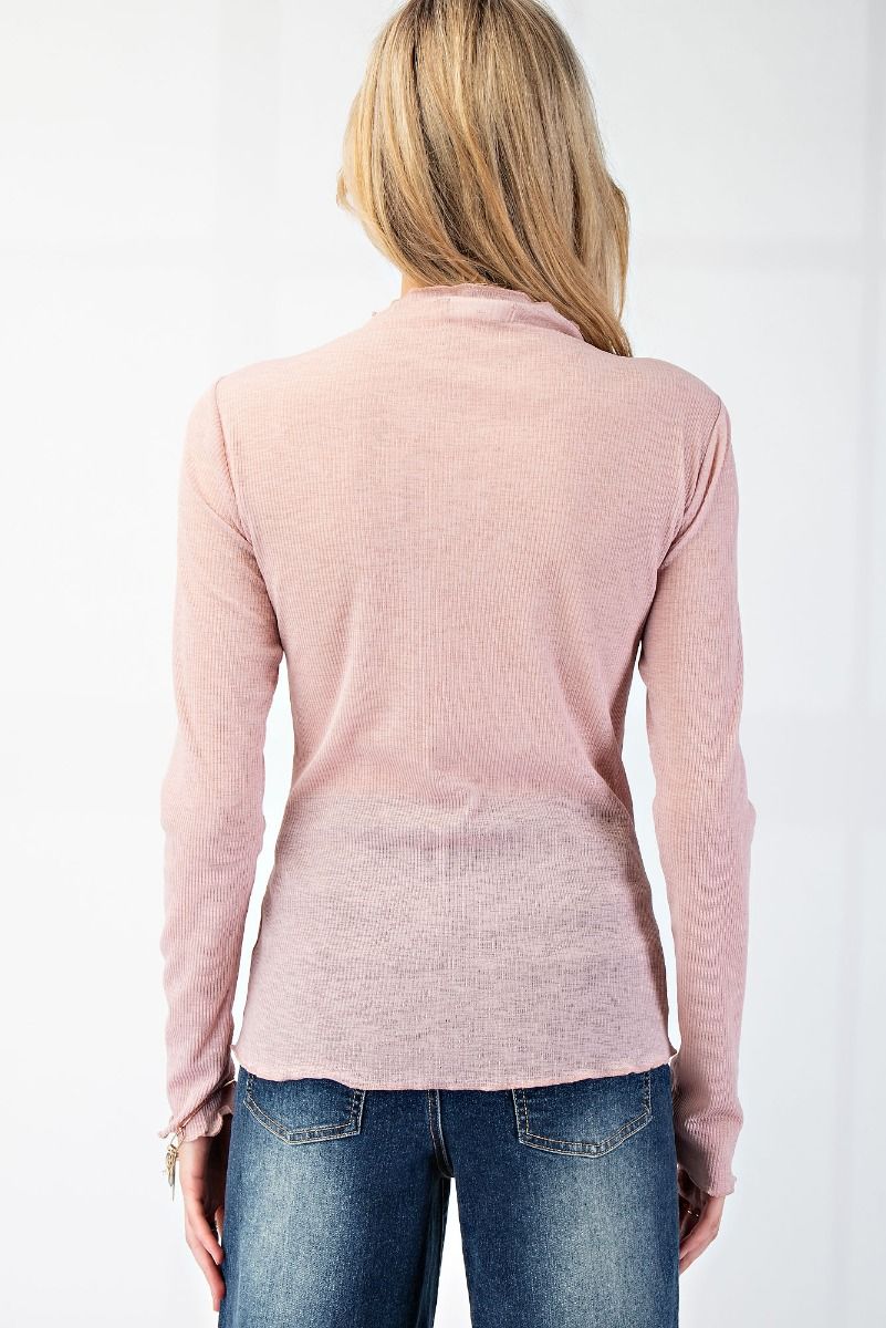 BUTTERFLY PRINTED MESH FITTED TOP