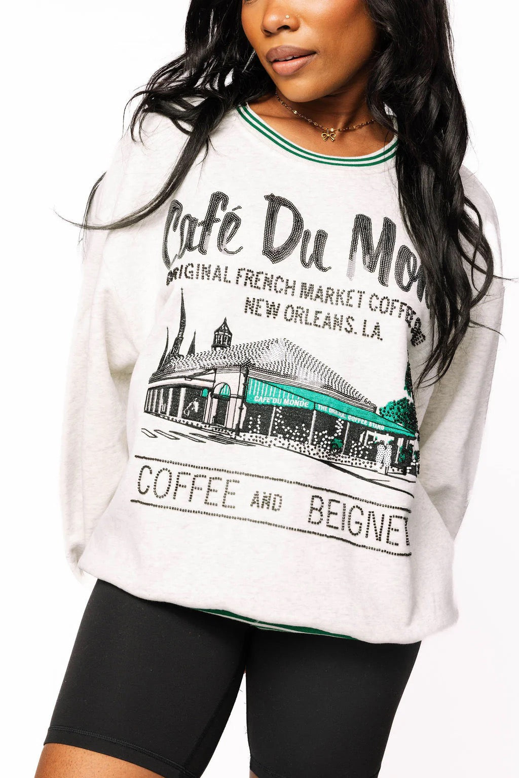 Queen Of Sparkles Grey Sport Stripe
'Cafe Du Monde' Sweatshirt