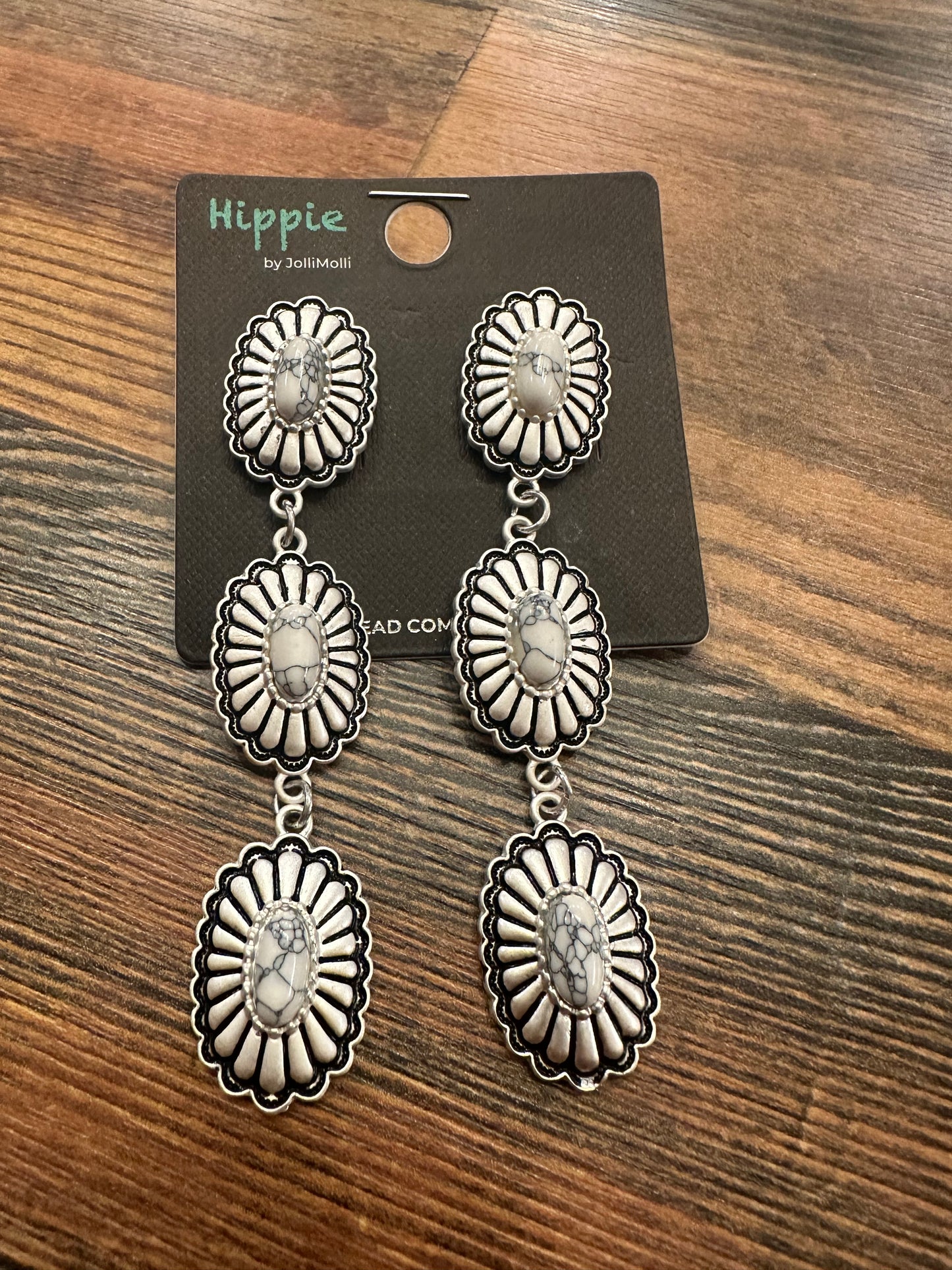 Triple Concho Earrings