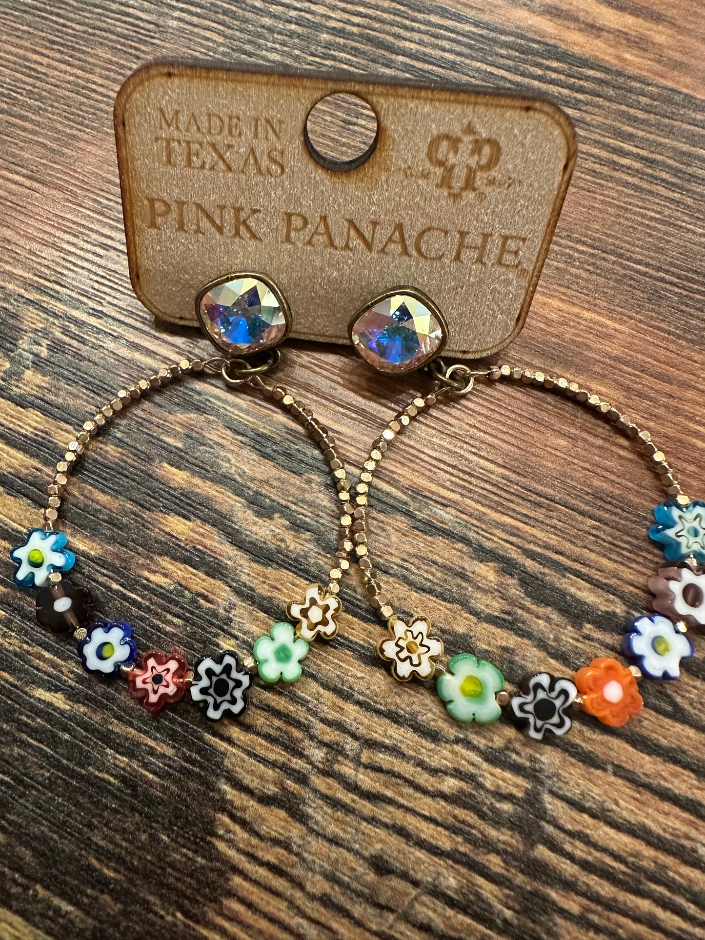 Dainty Flower Hoop Earrings