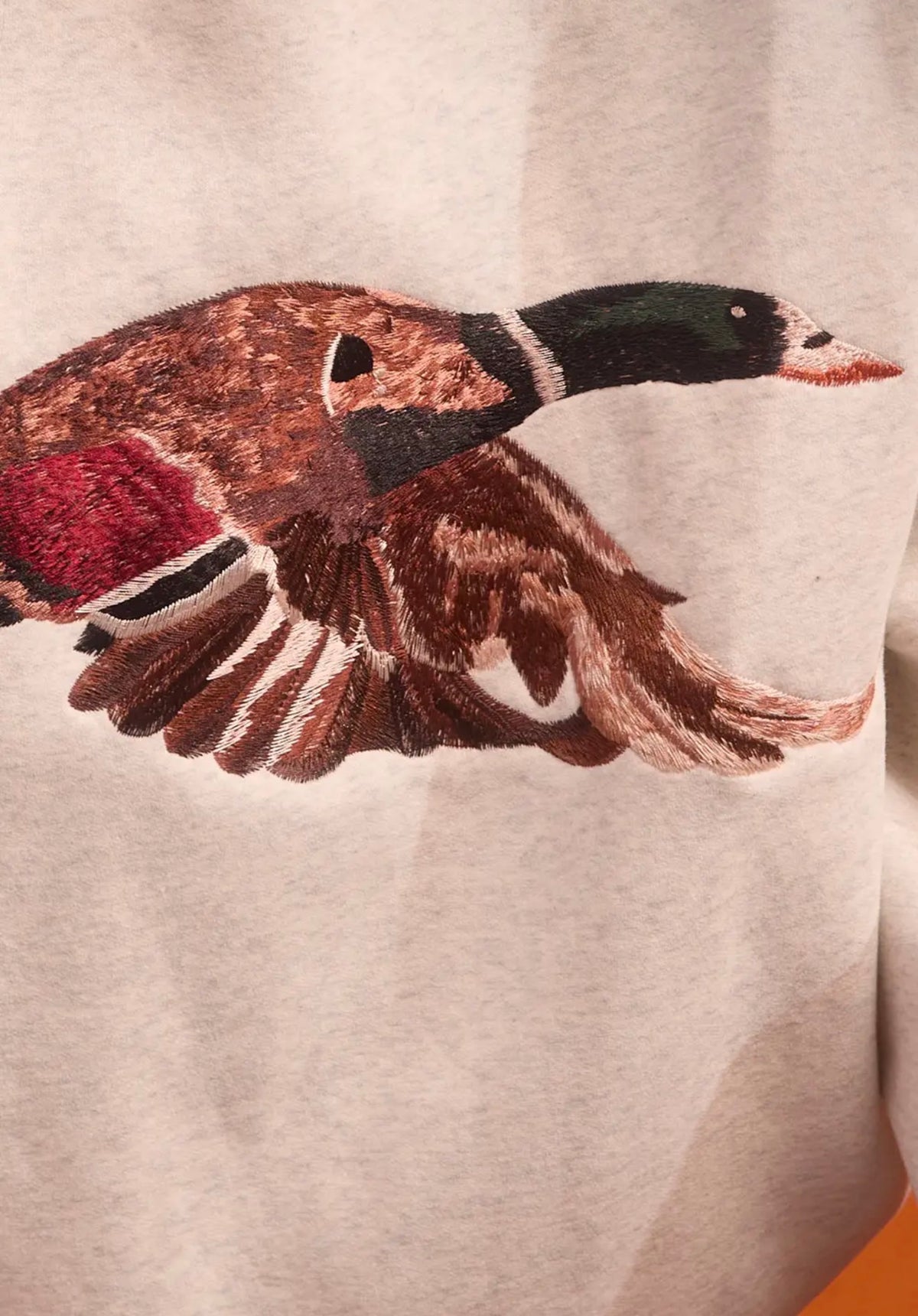 'Mallard' Embroidered
Mock-Neck Sweatshirt