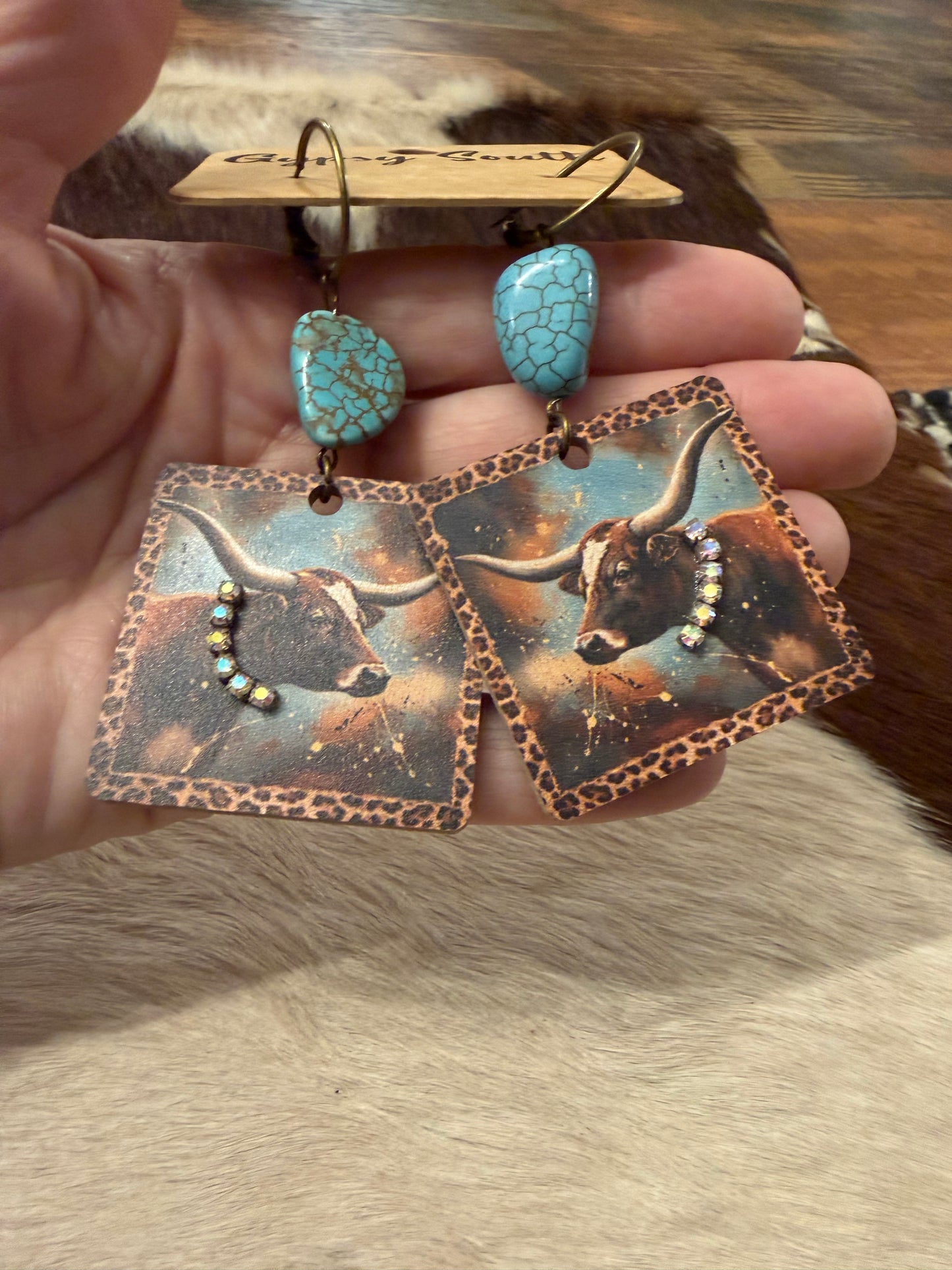 Longhorn Bling Earrings