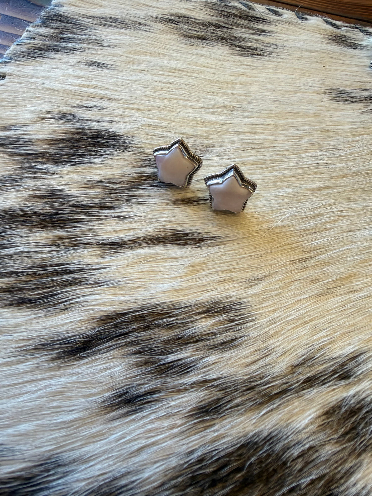 Pretty in Pink Opal Star Sterling Silver Stud Earrings ⭐💗