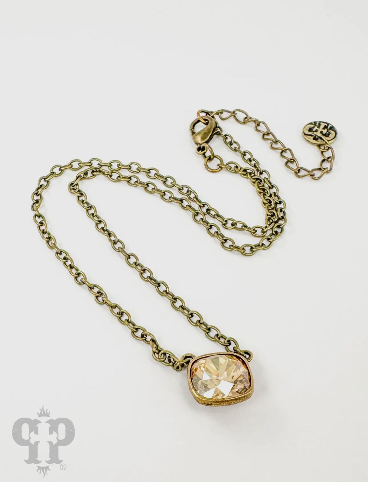 Austrian Square Crystal Chain
Necklace, 12mm