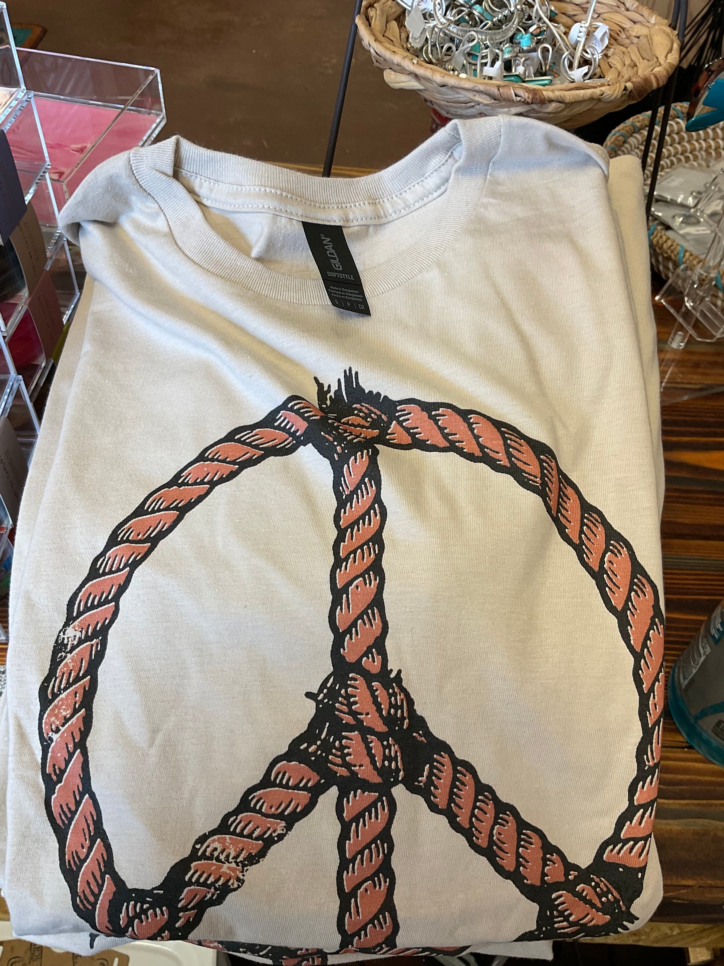 Rope Peace Sign Tee