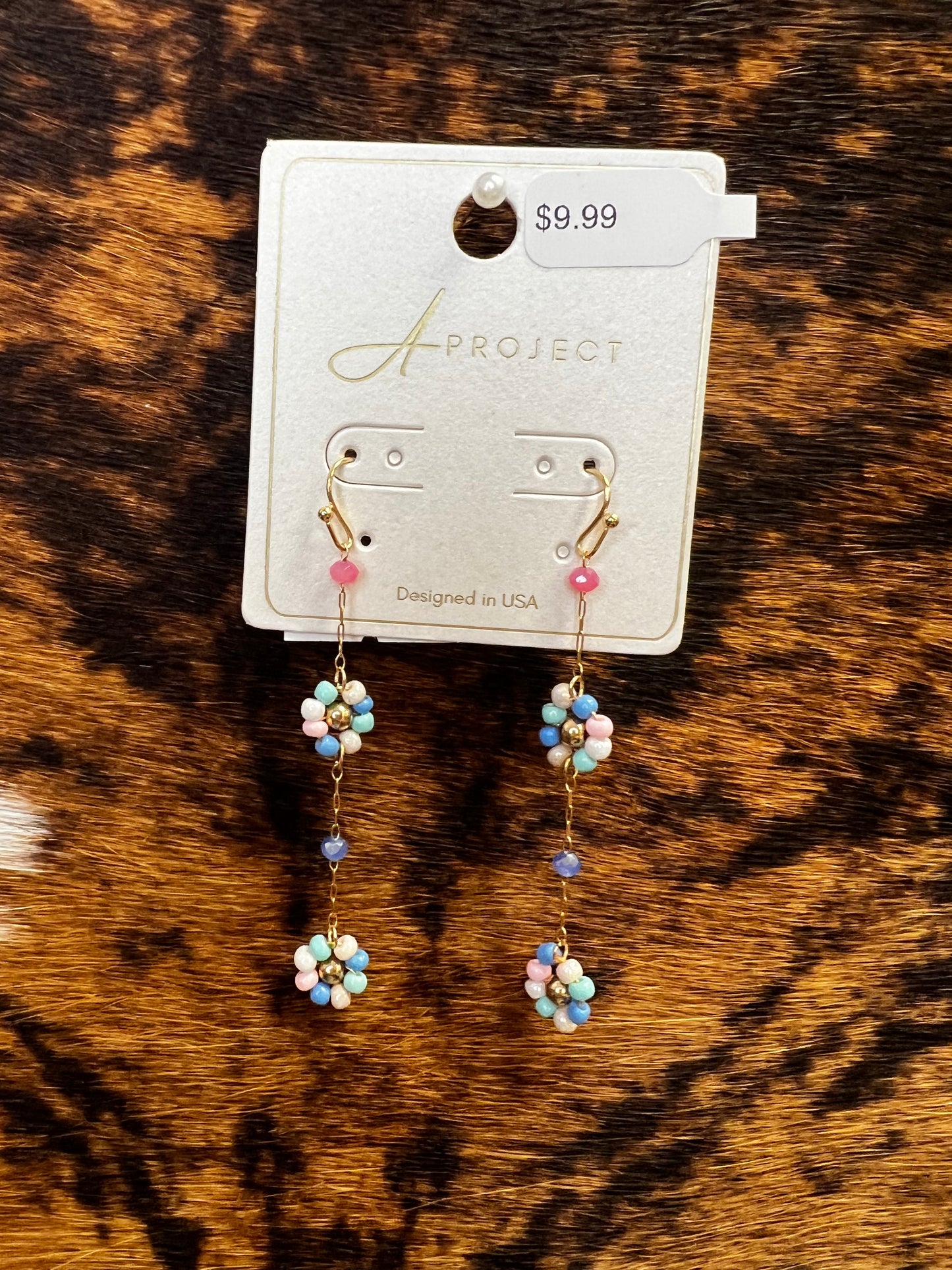 Beaded flower earrings