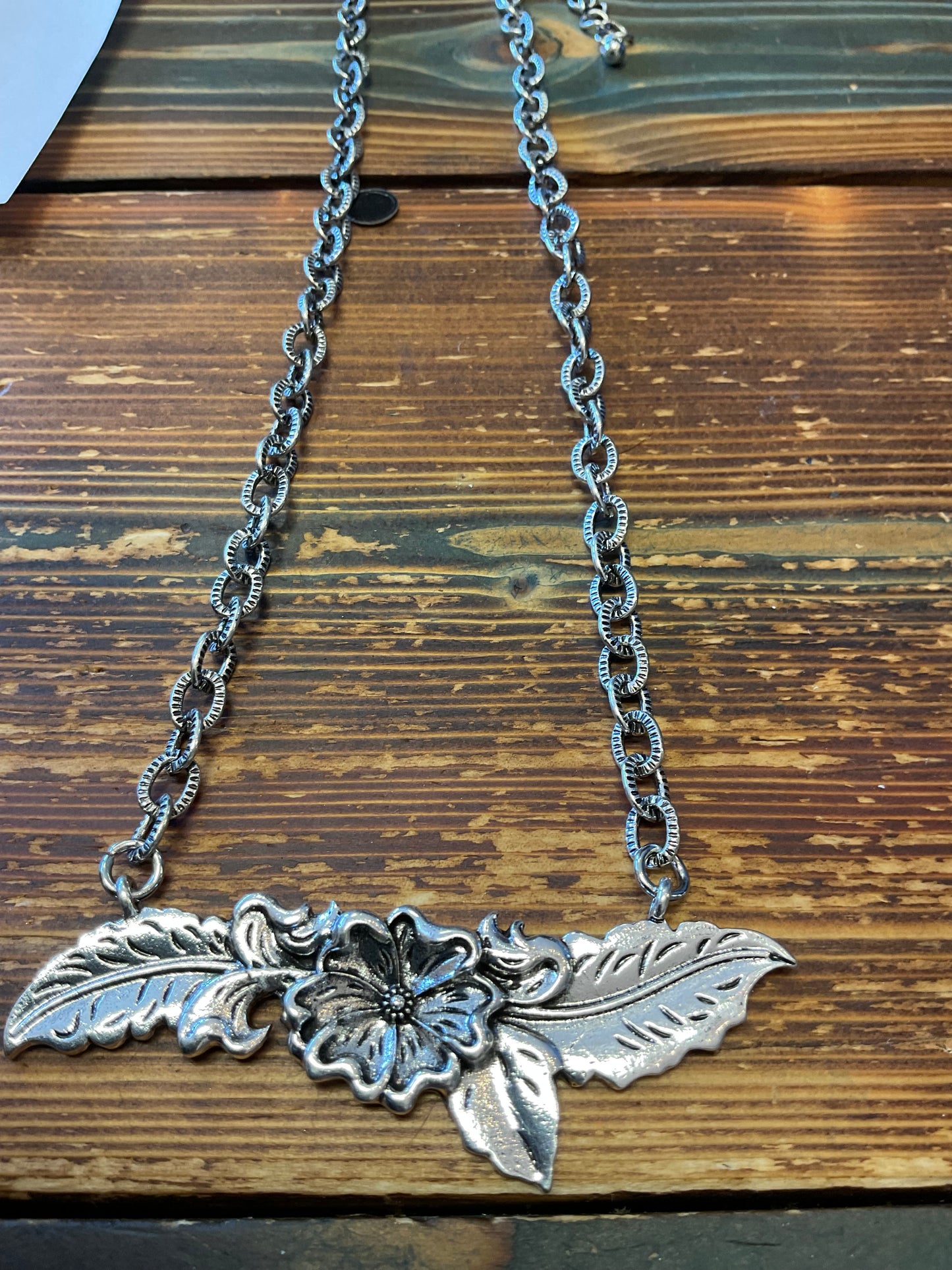 Tooled Leather Necklace