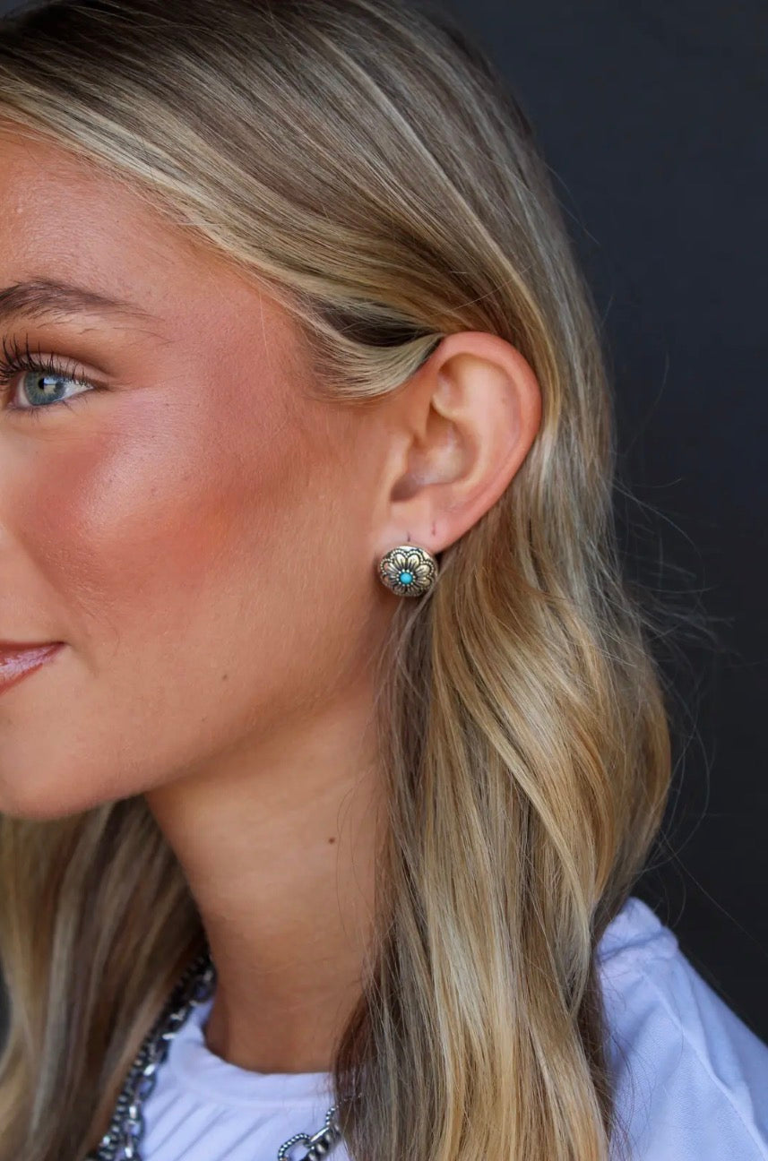 Concho Stud Earrings