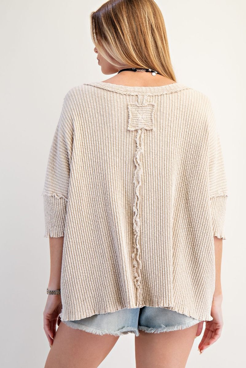 Mineral Washed Knit Top