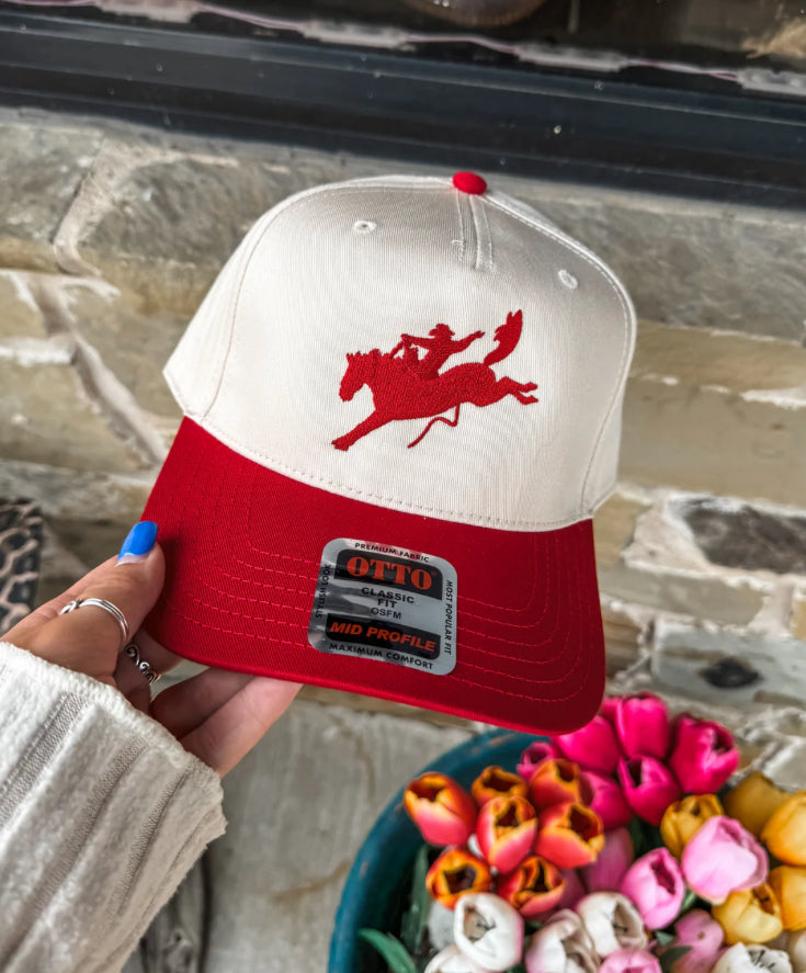Red Buckin Bronc Hat