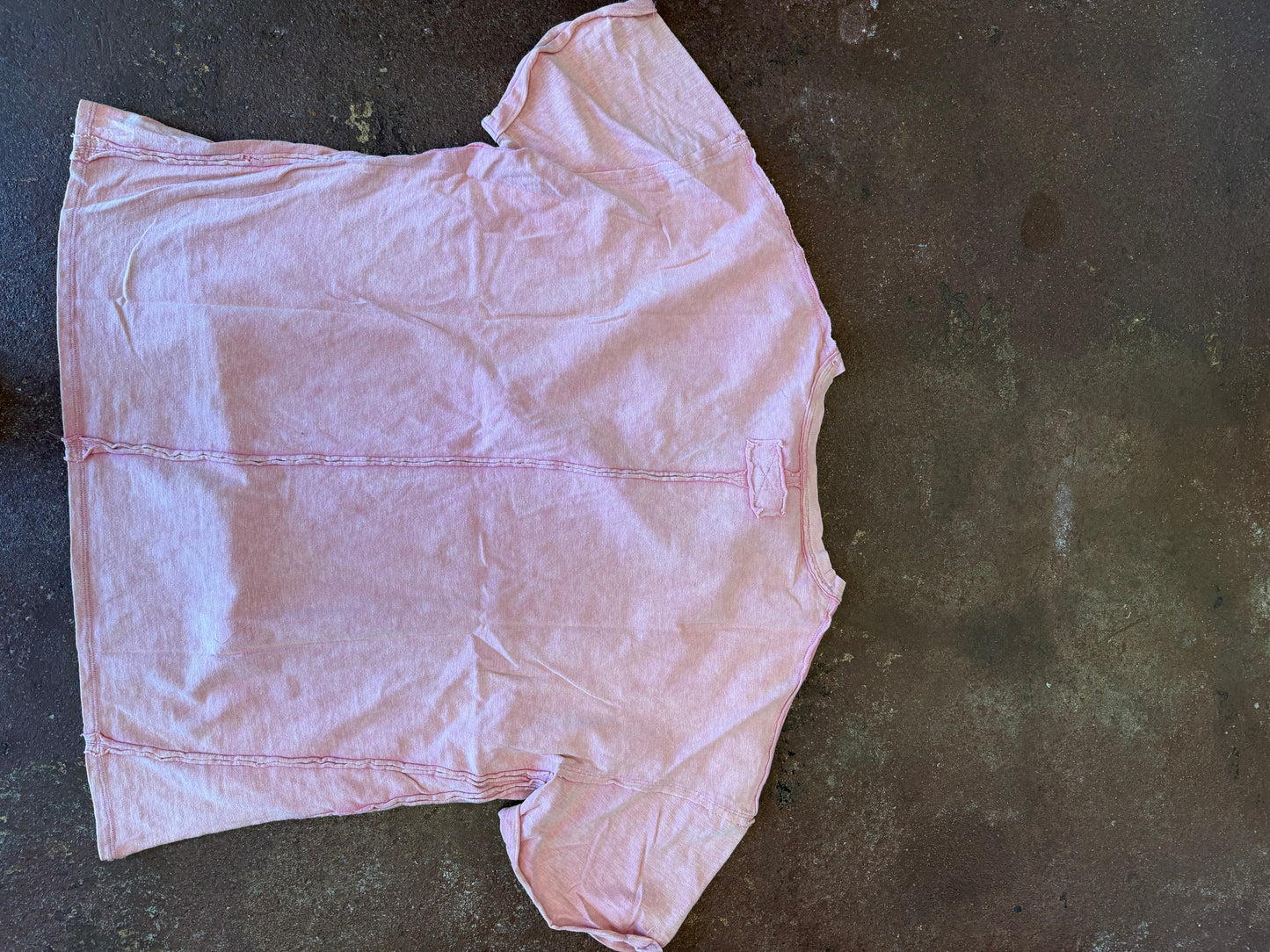 V Neck short sleeve oversized top