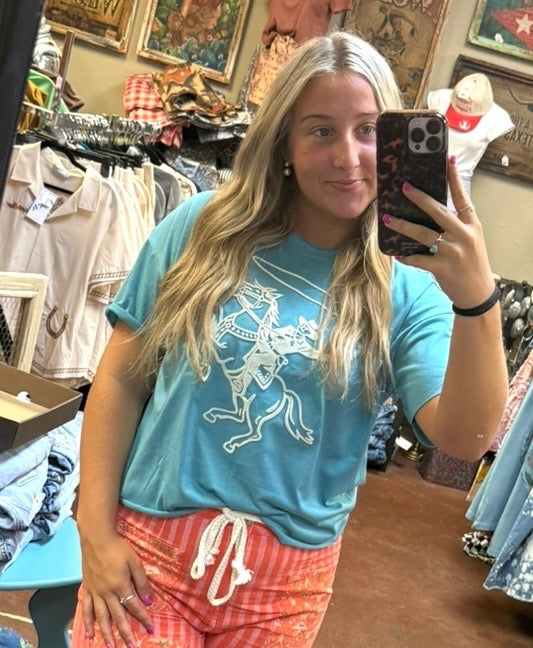Roping Cowboy Tee