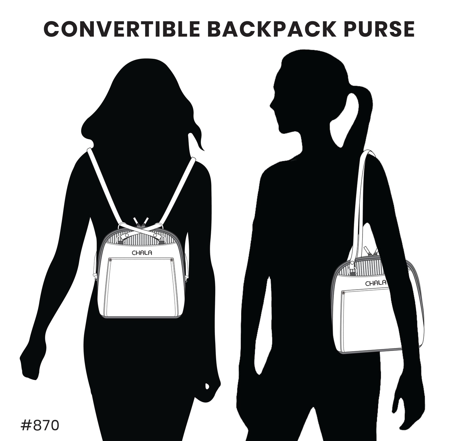 CONVERTIBLE BACKPACK PURSE
- HUMMINGBIRD