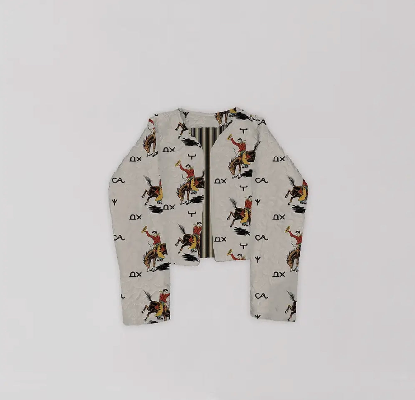 Lazy J Linen Quilted Cropped Jacket