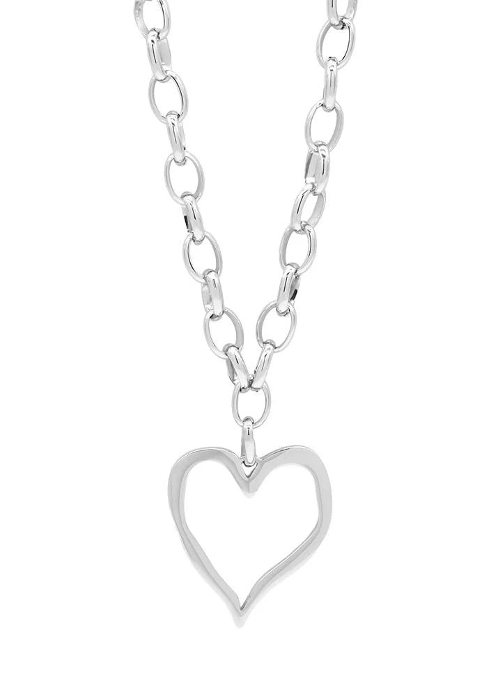 STAINLESS STEEL HEART SILVER