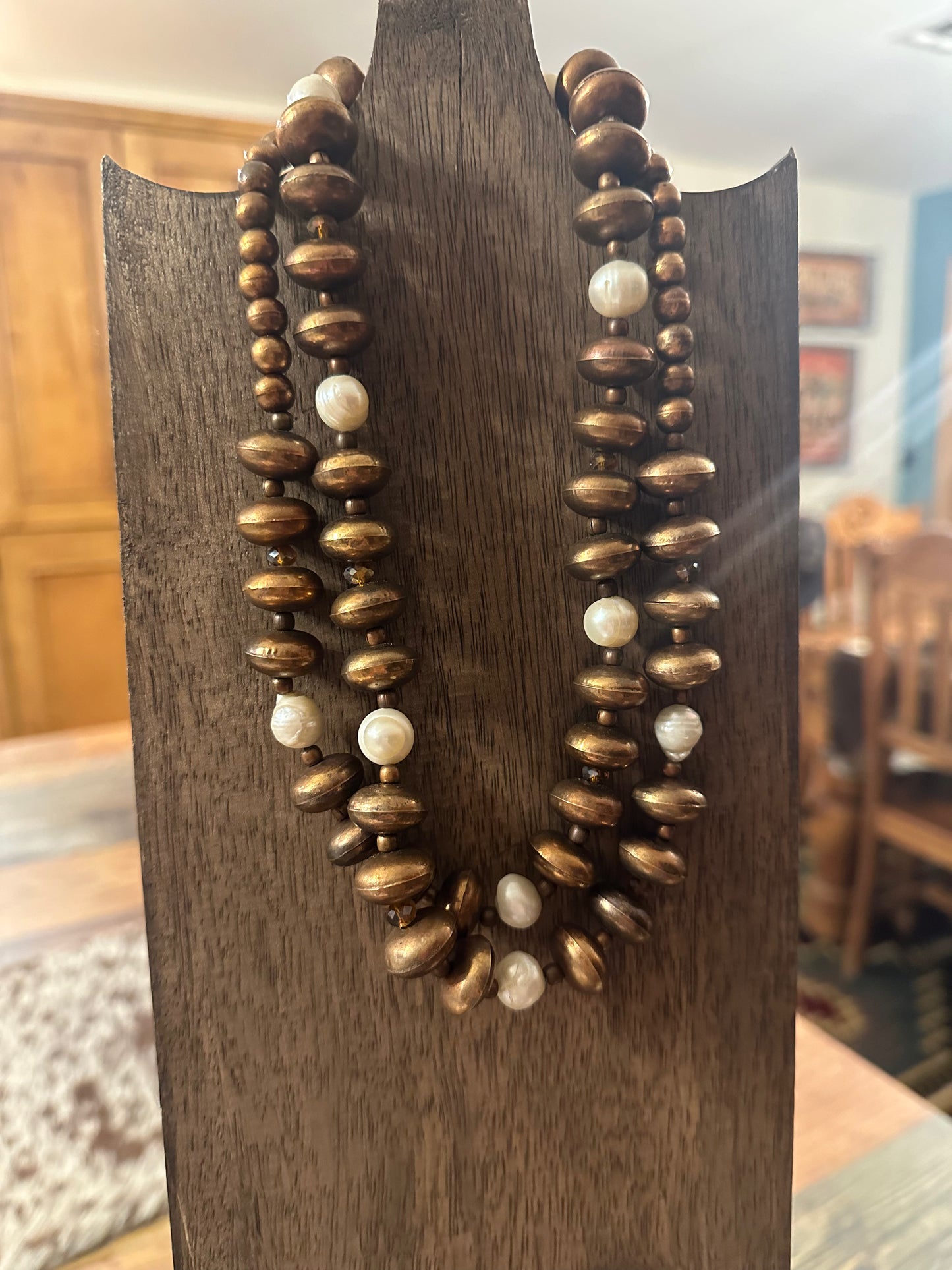 Copper Pearl Necklace