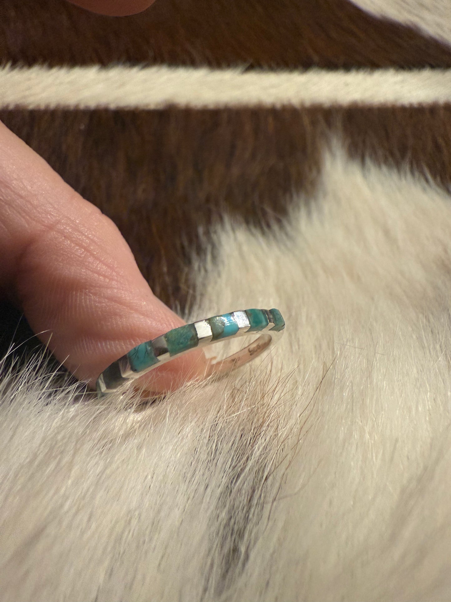 Turquoise Mini Inlay Stacker Ring