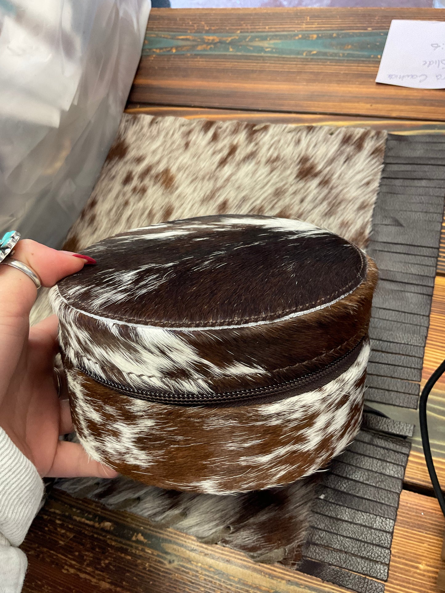 Cowhide Jewelry Box