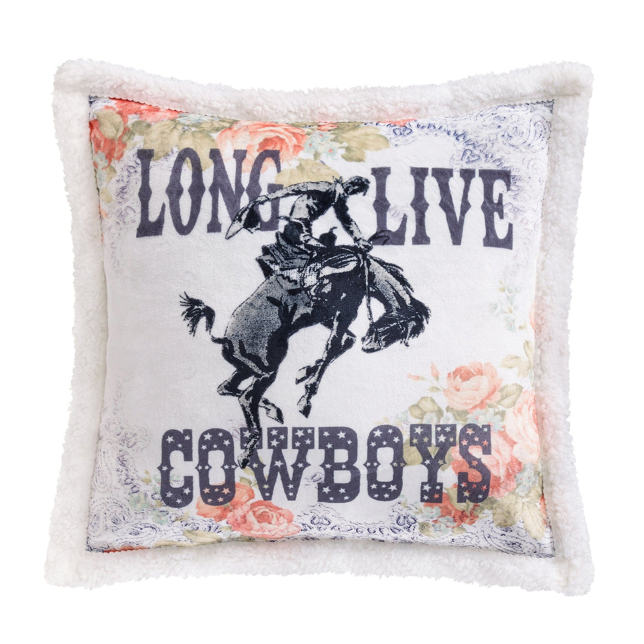 Long Live Cowboys Sherpa Pillow