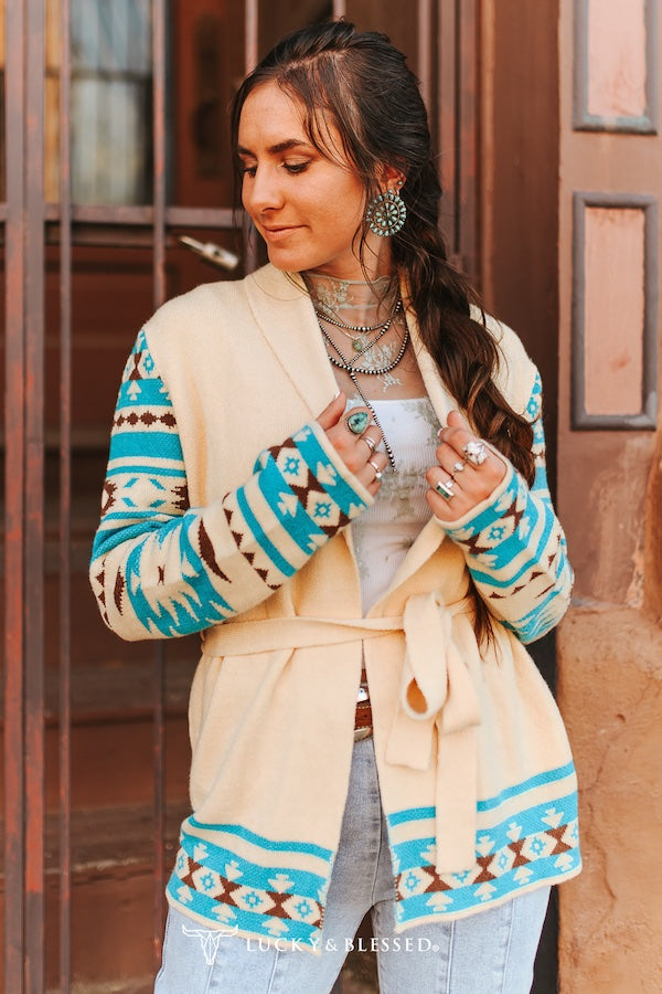 Aztec Cowboy Knit Sweater