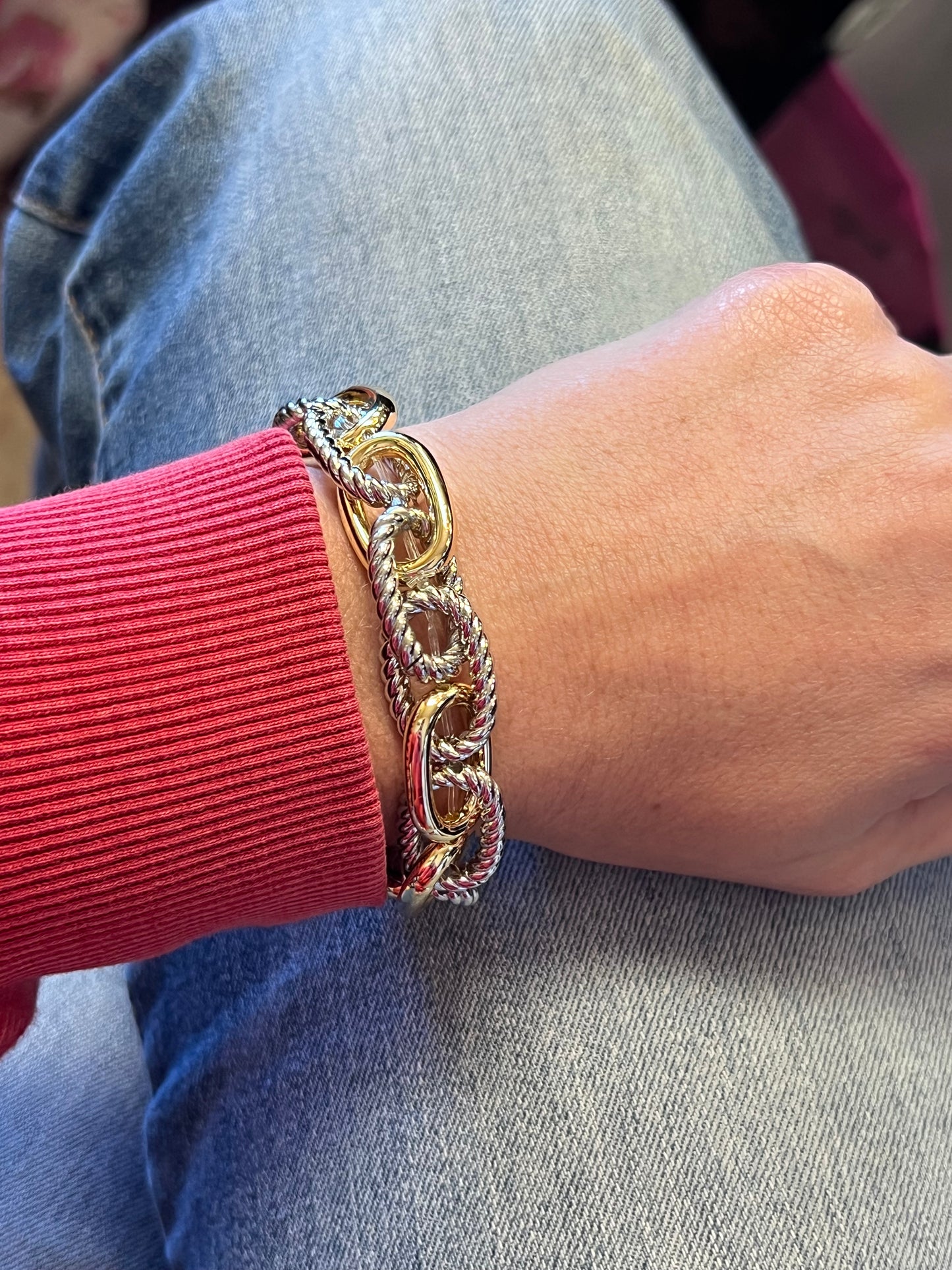Mixed Metal Link Bracelet